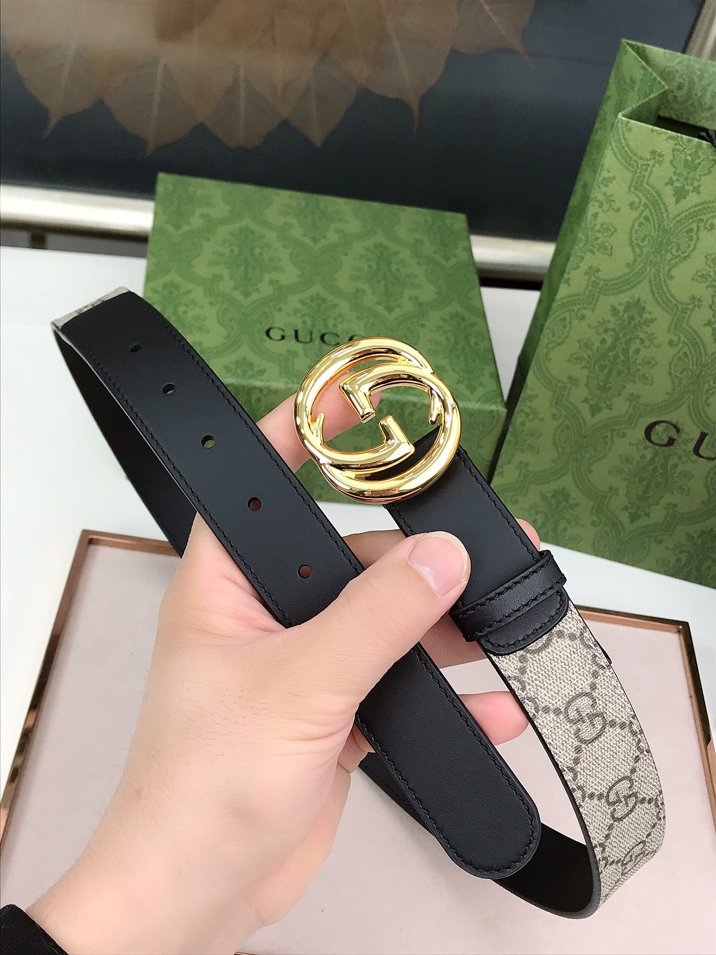 Gucci Female Basic Belt Canvas Black S-m