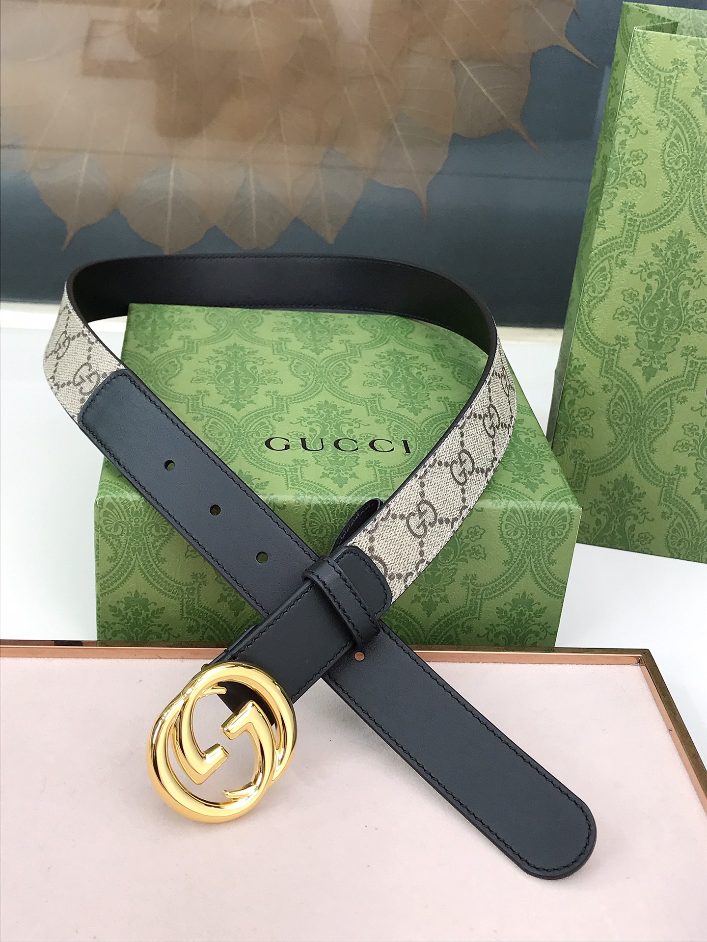 Gucci Female Basic Belt Canvas Black S-m