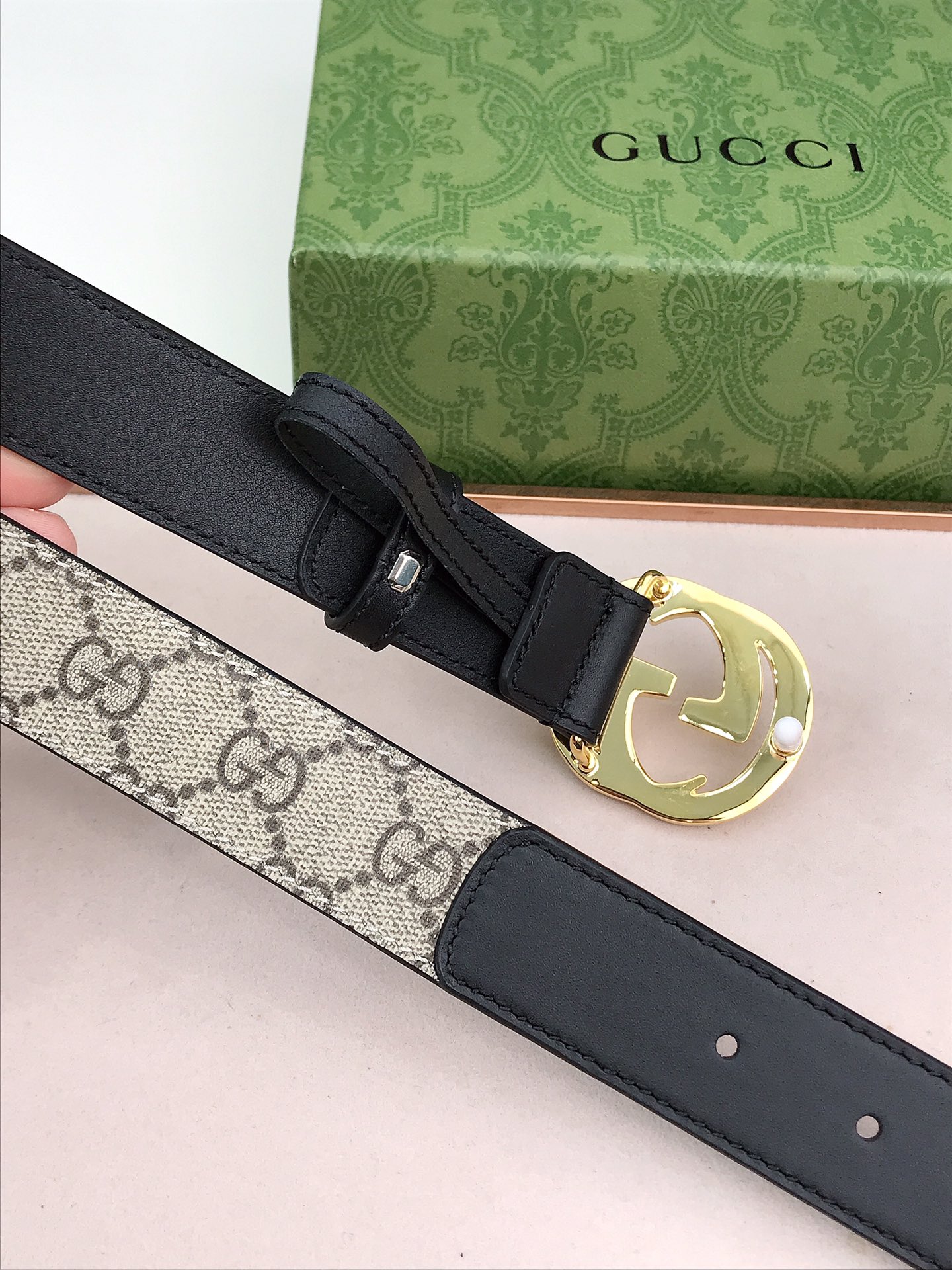 Gucci Female Basic Belt Canvas Black S-m