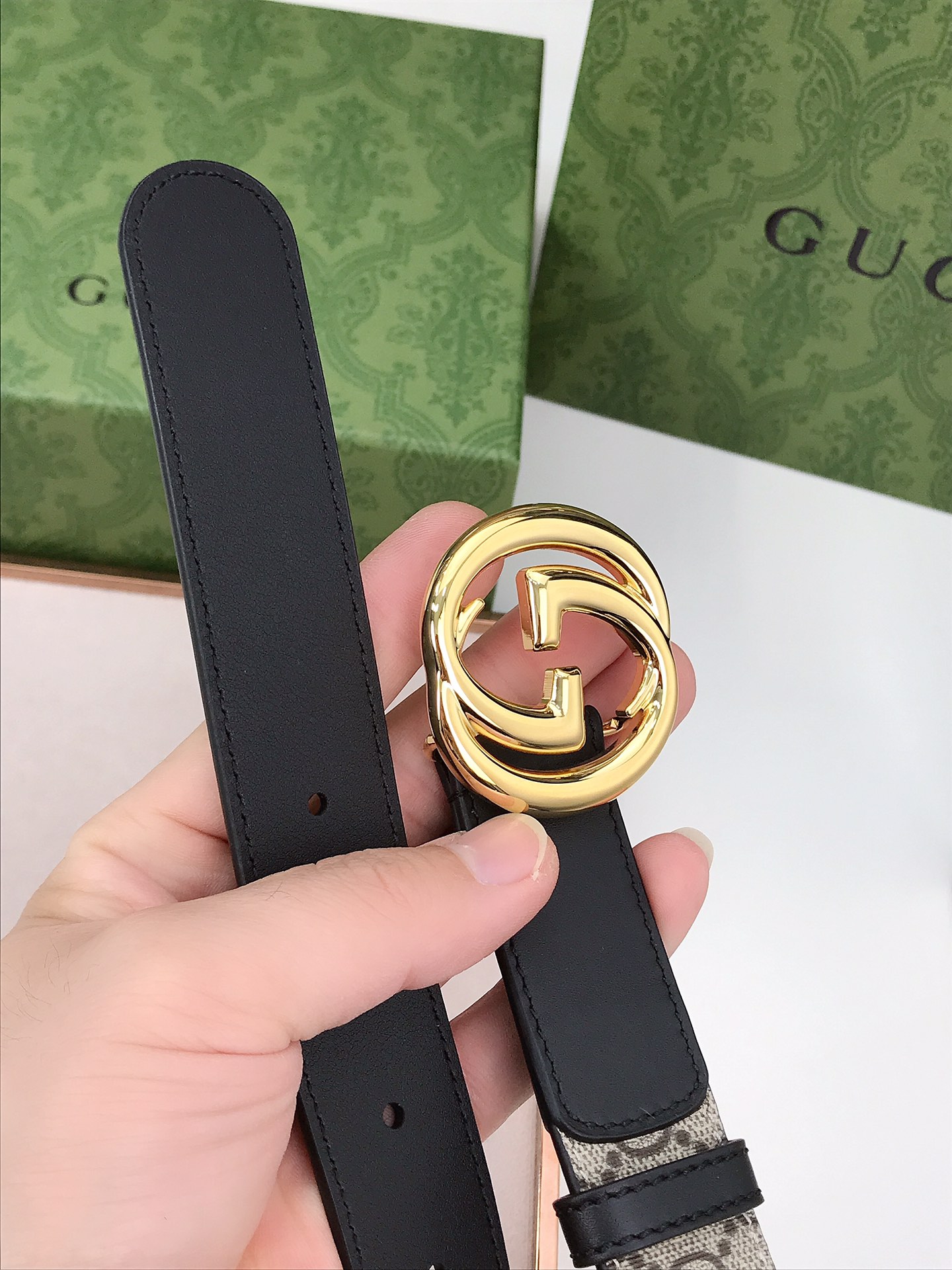 Gucci Female Basic Belt Canvas Black S-m