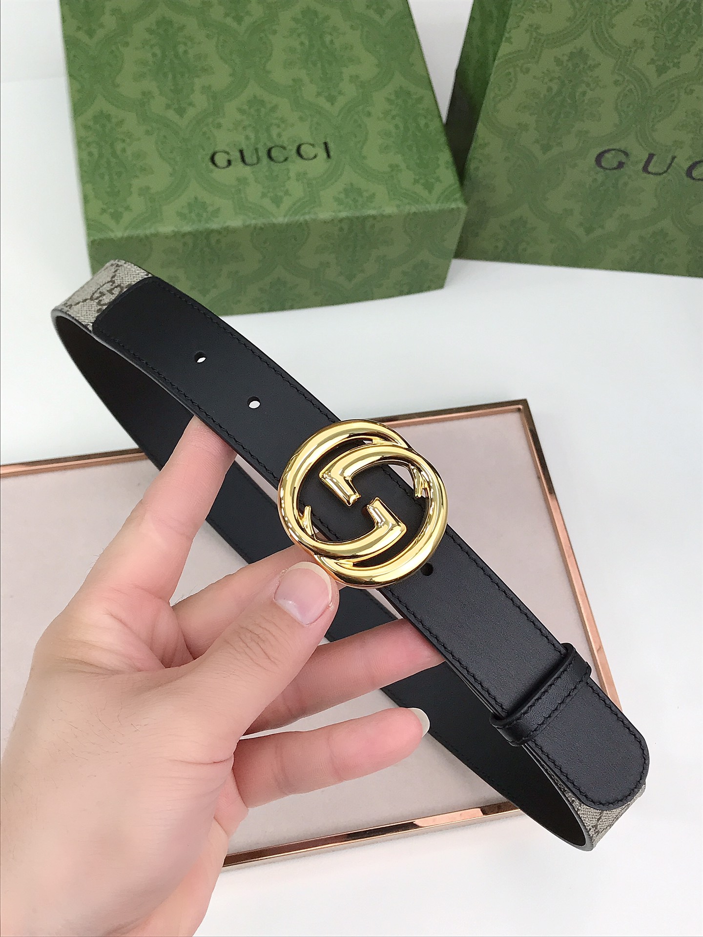 Gucci Female Basic Belt Canvas Black S-m