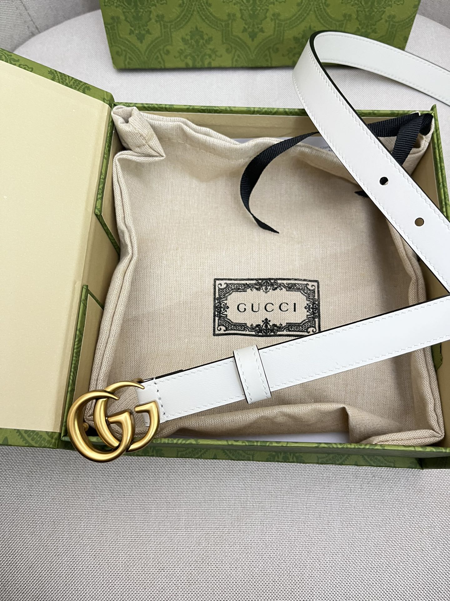 Gucci Female Leather Belt Top Grain Leather M