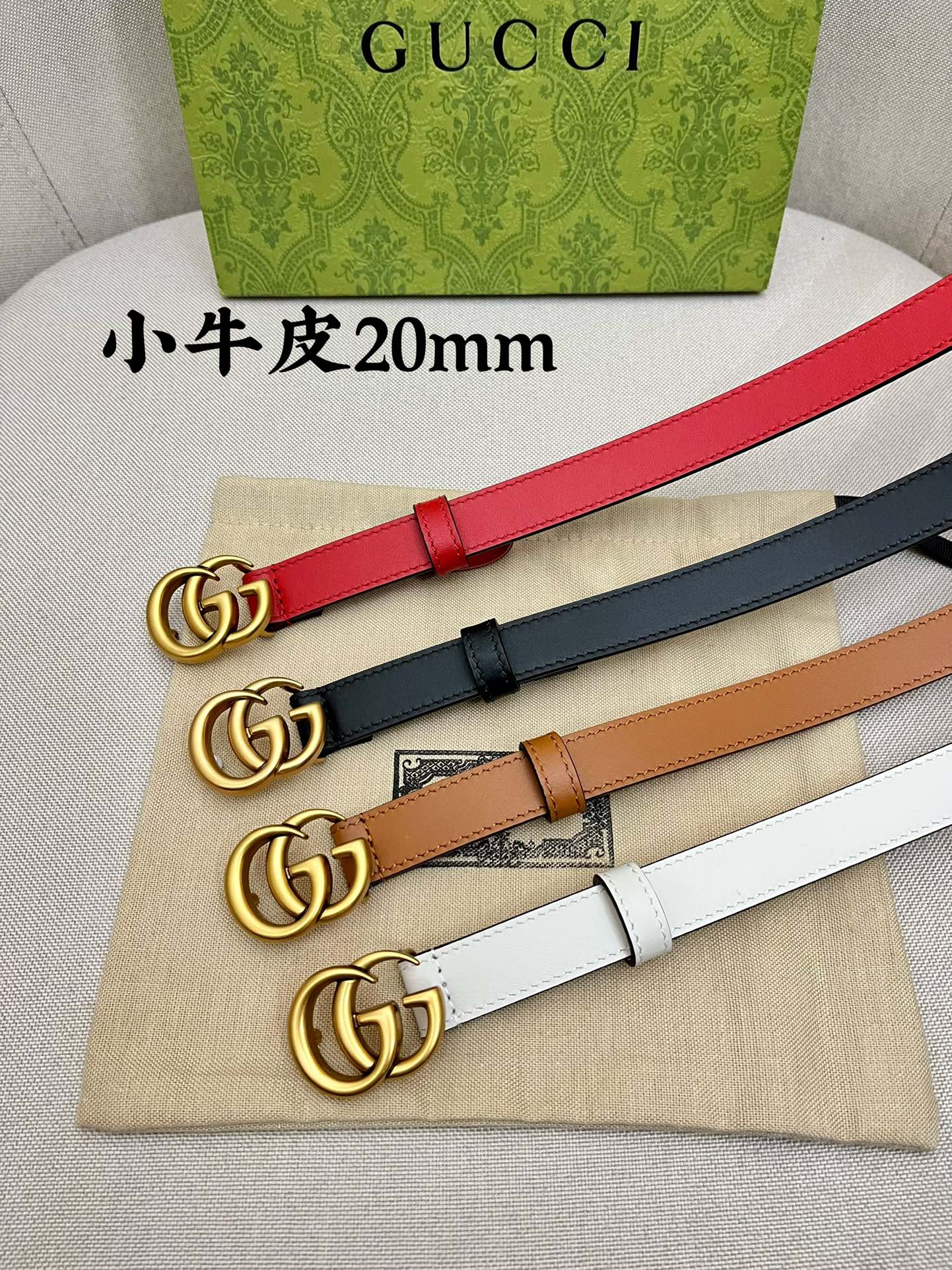 Gucci Female Leather Belt Top Grain Leather M