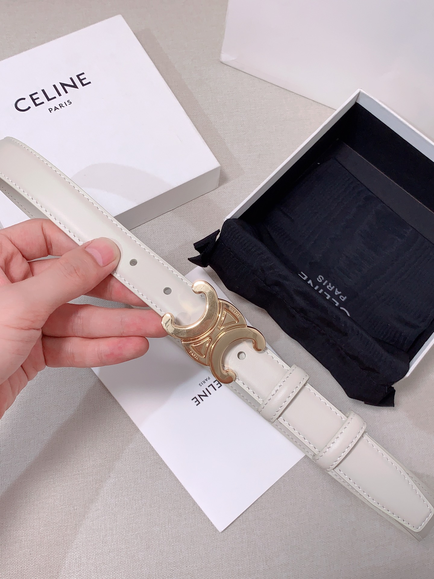 Celine Female Leather Belt Cow Leather M-l