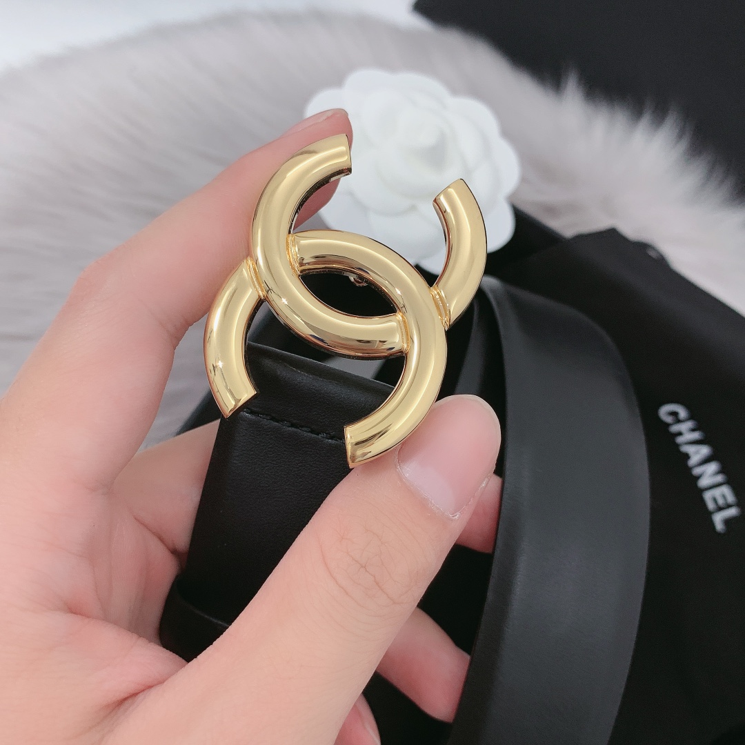 Chanel Female Leather Belt 30mm