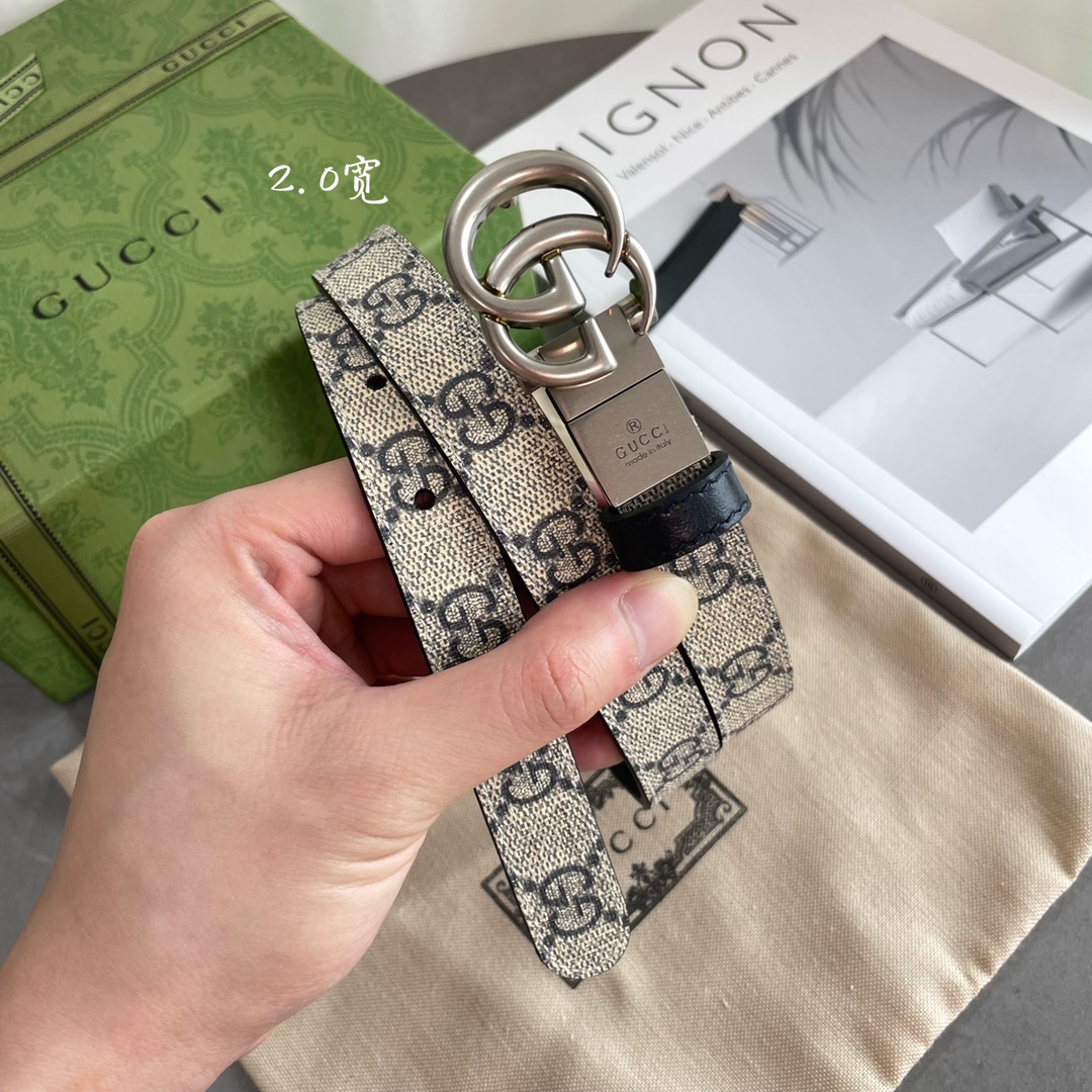 Gucci Female Basic Belt Cow Leather Waterproof M