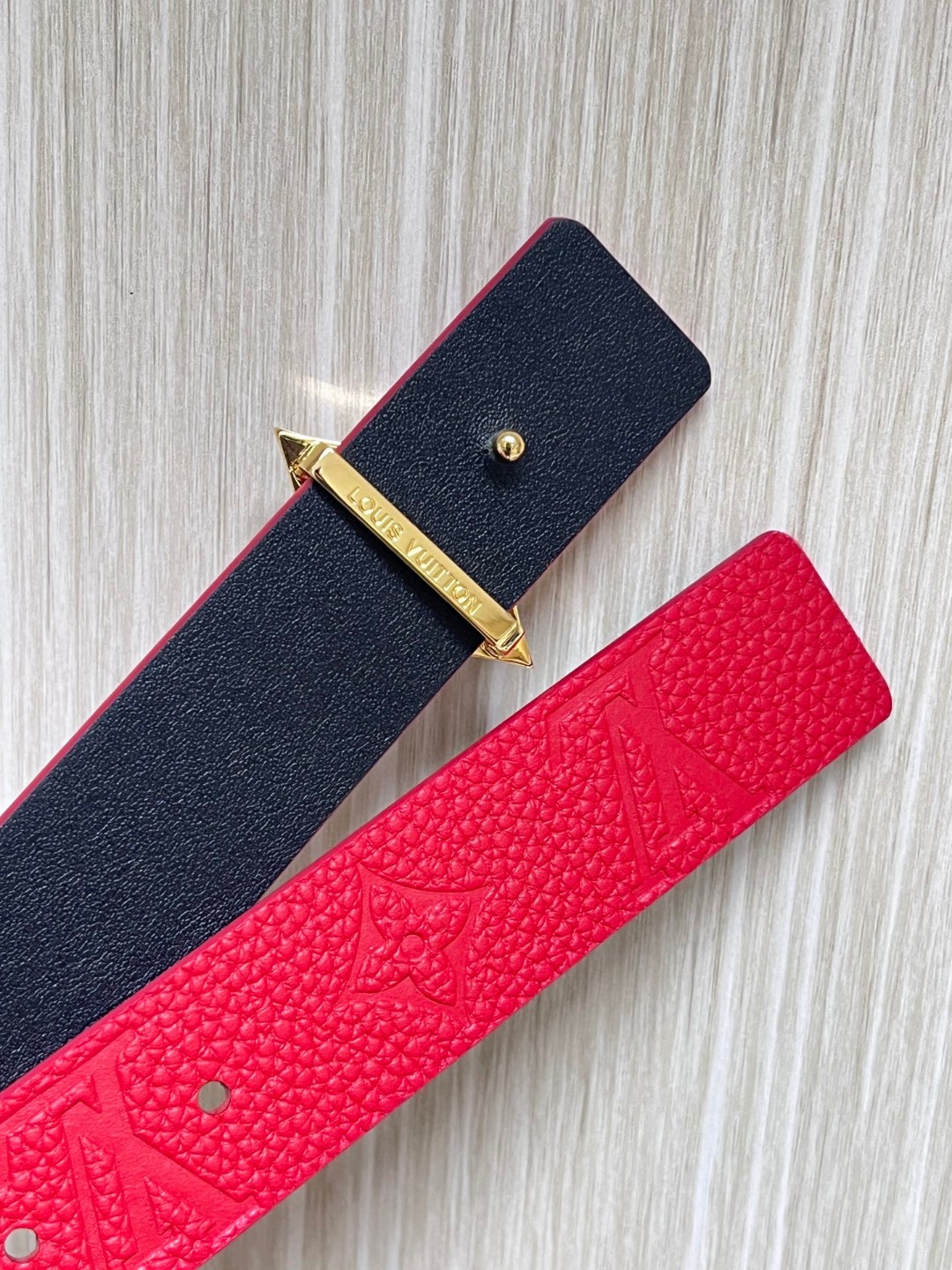 Female Basic Belt Cow Leather Red