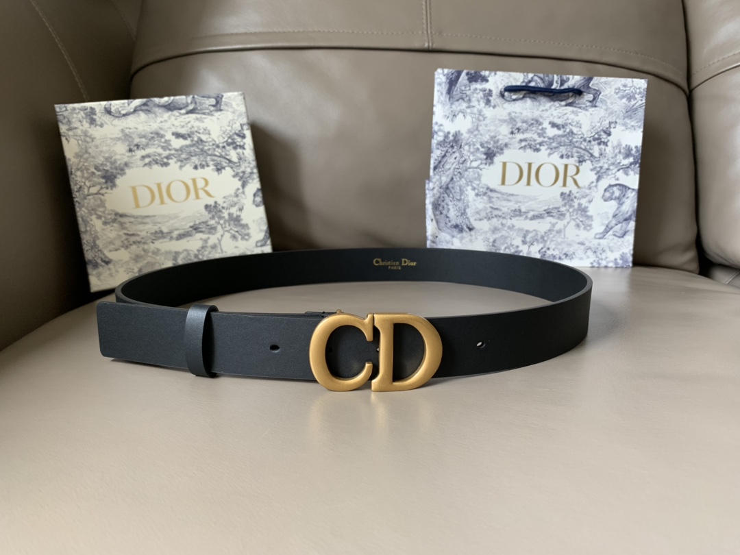 Dior Female Basic Belt Cow Leather Black S-l