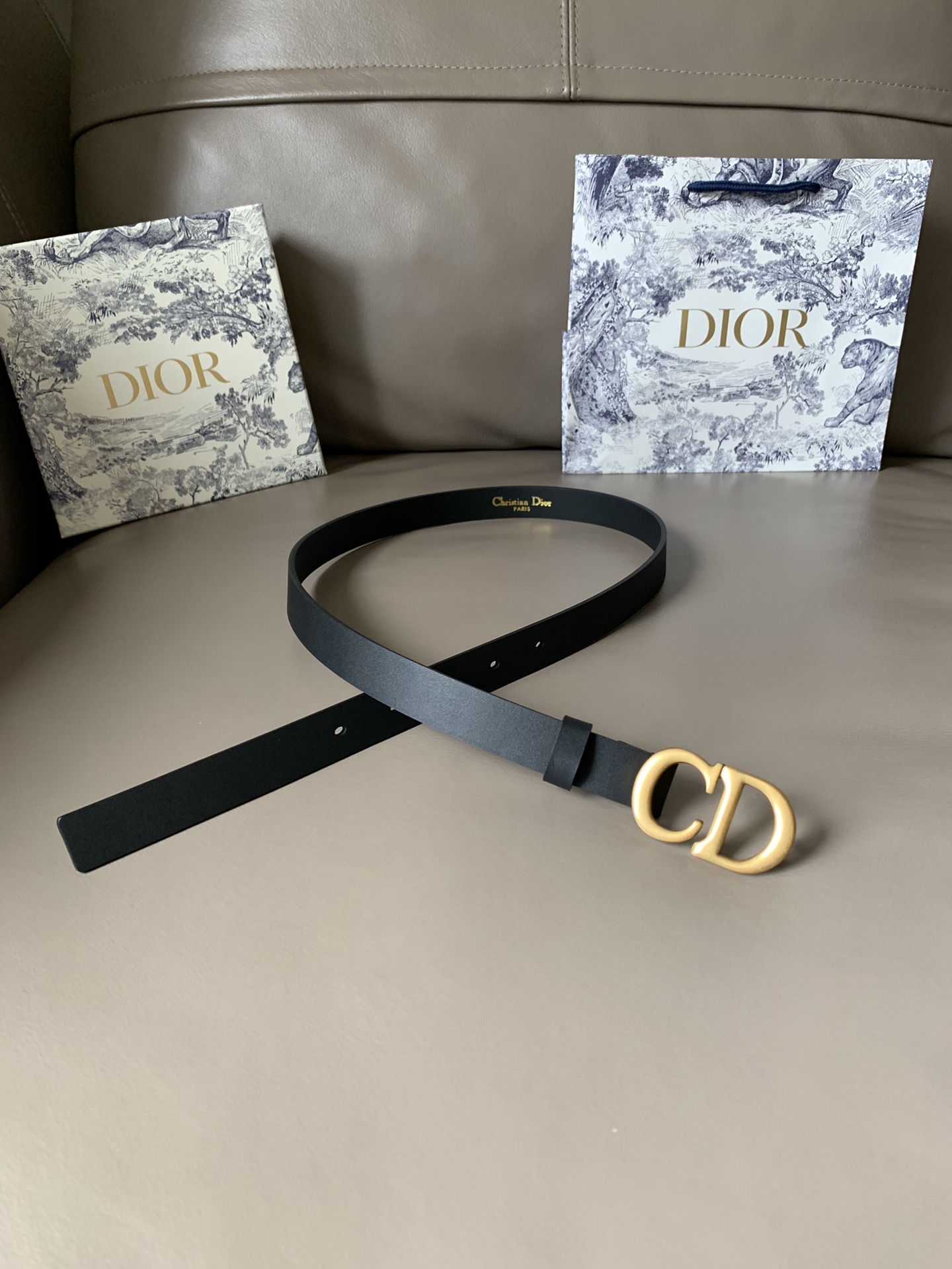 Dior Female Basic Belt Cow Leather Black S-l
