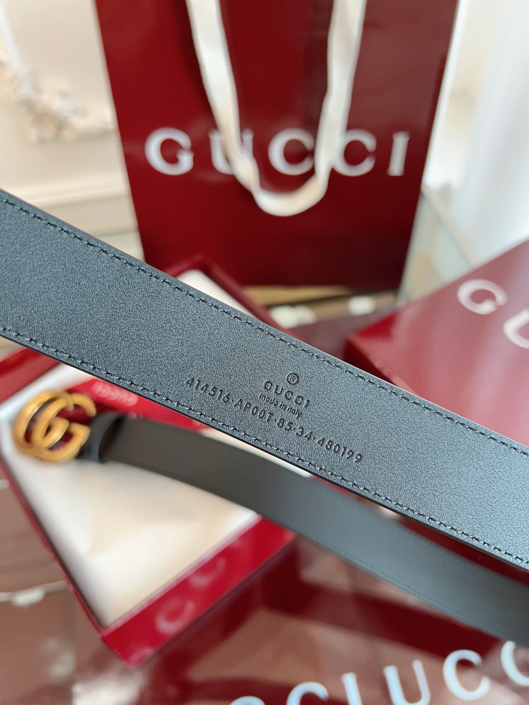 Gucci Female Basic Belt Cow Leather Brown M