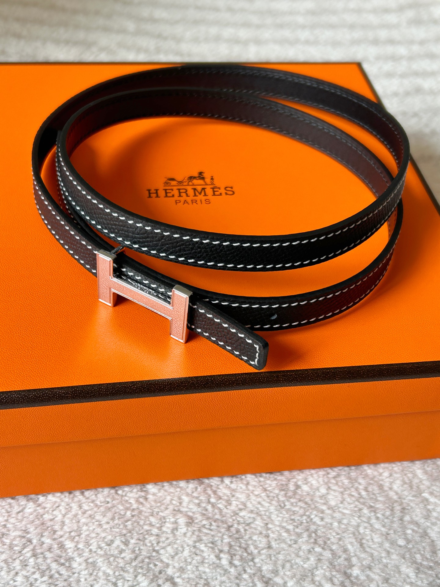 Hermès Female Leather Belt Cow Leather S-m