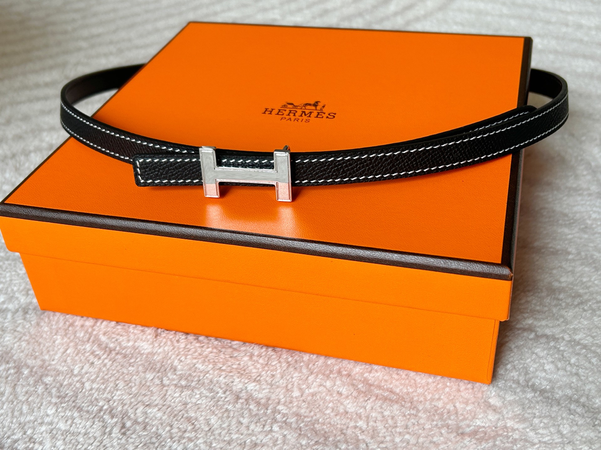Hermès Female Leather Belt Cow Leather S-m