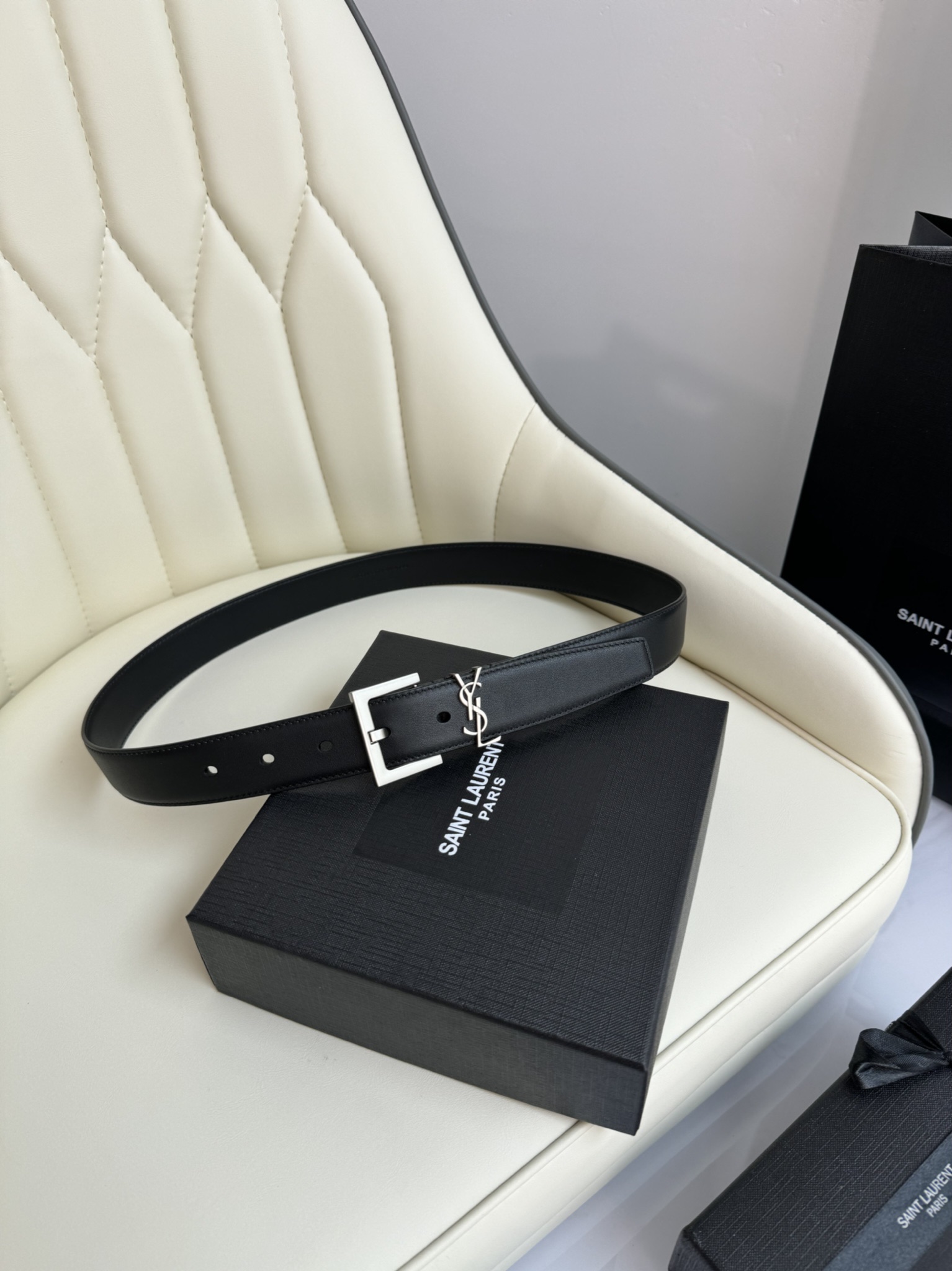 Saint Laurent Female Leather Belt S-m-l