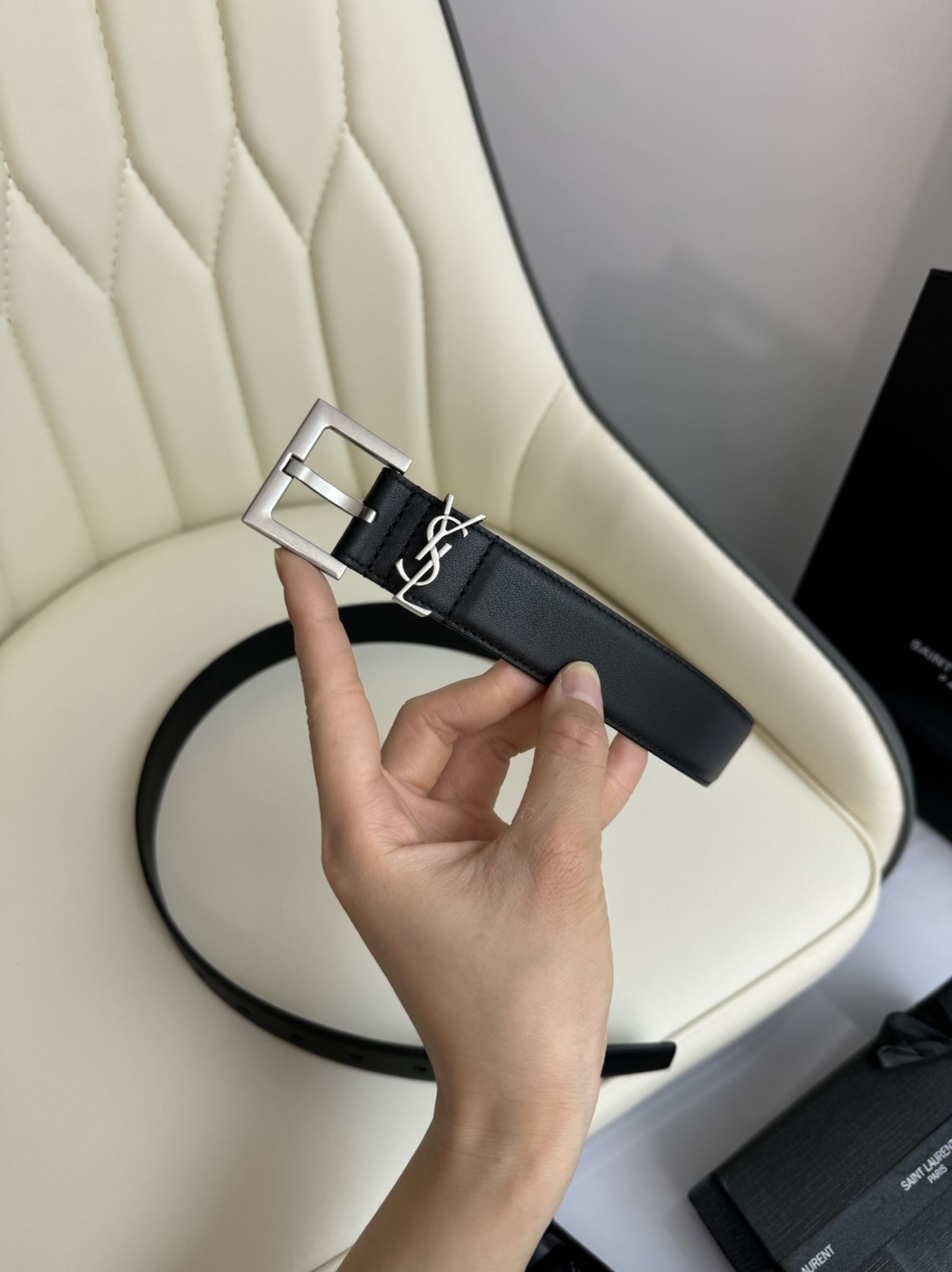 Saint Laurent Female Leather Belt S-m-l