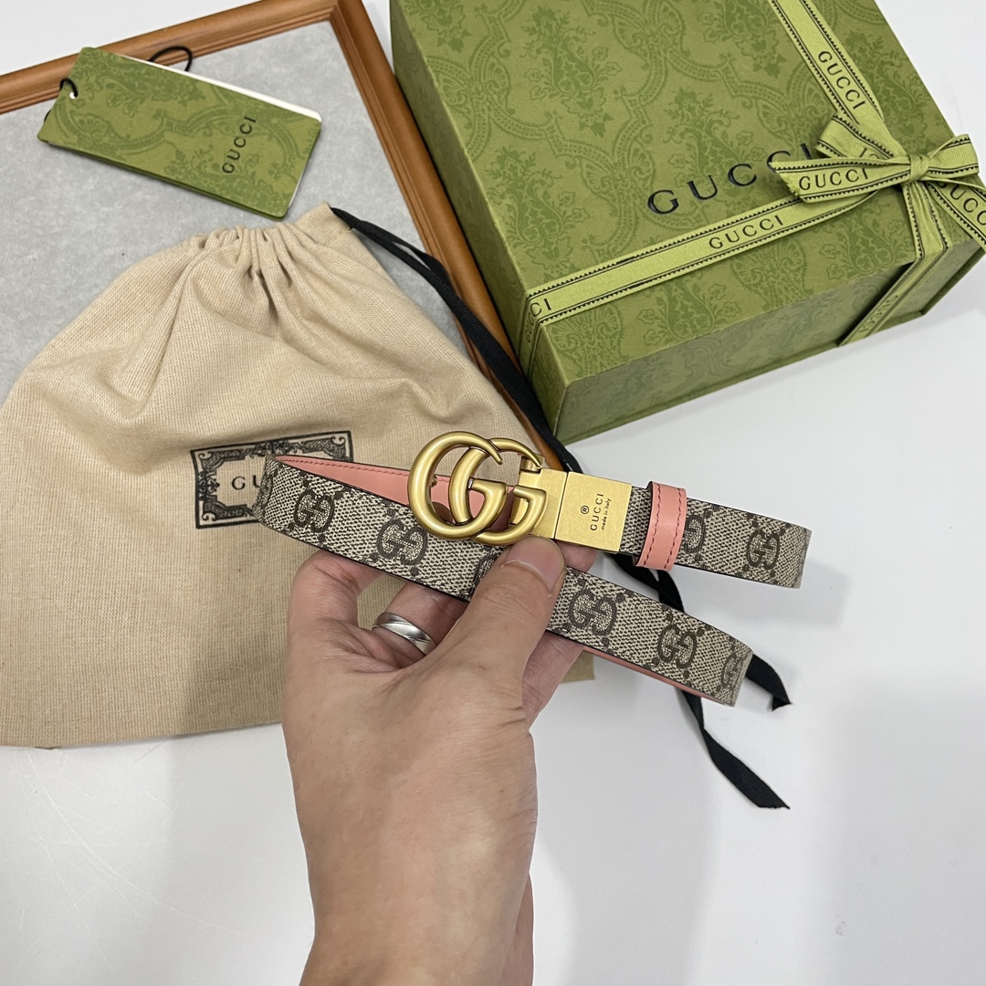 Gucci Female Basic Belt Cow Leather Brown S-m