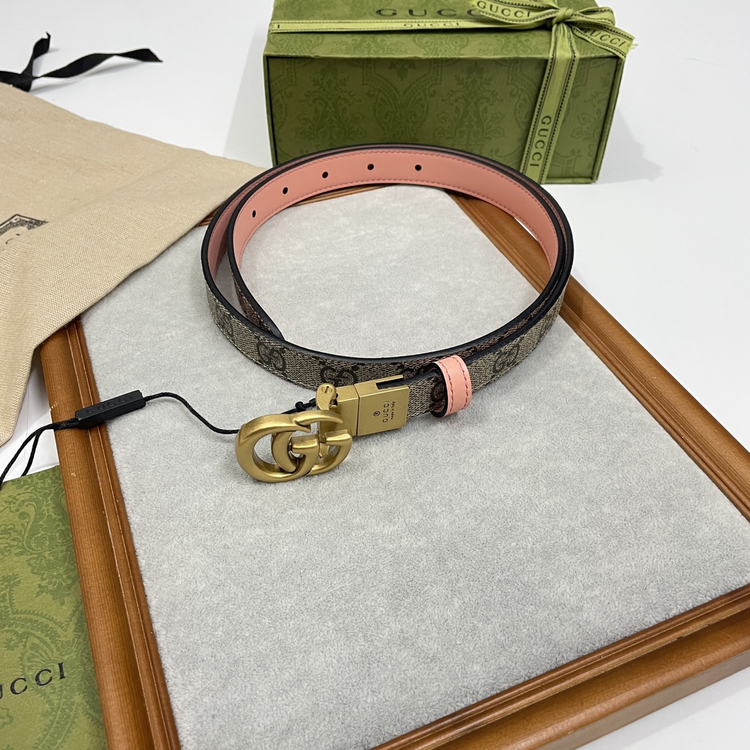 Gucci Female Basic Belt Cow Leather Brown S-m