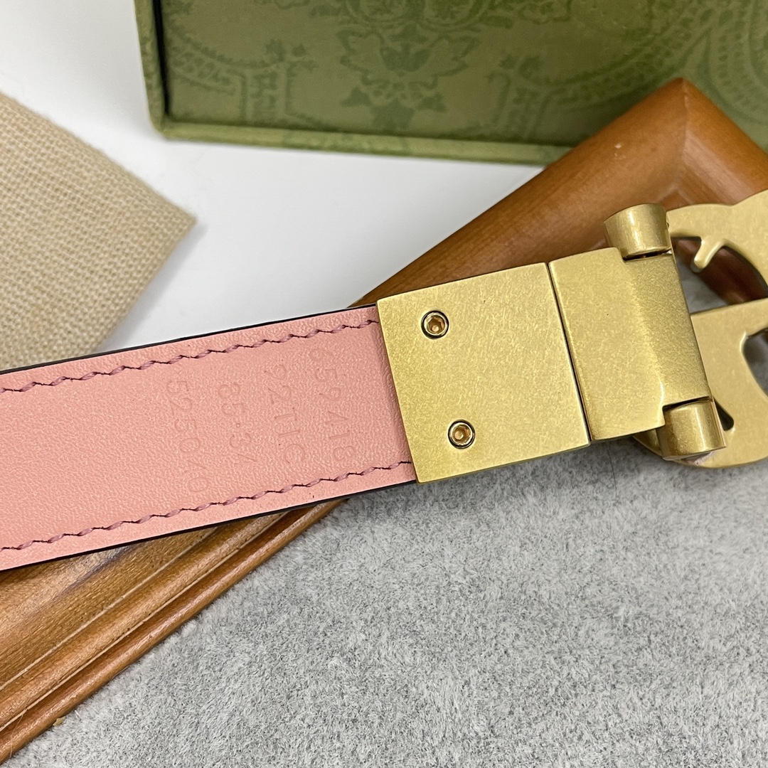Gucci Female Basic Belt Cow Leather Brown S-m