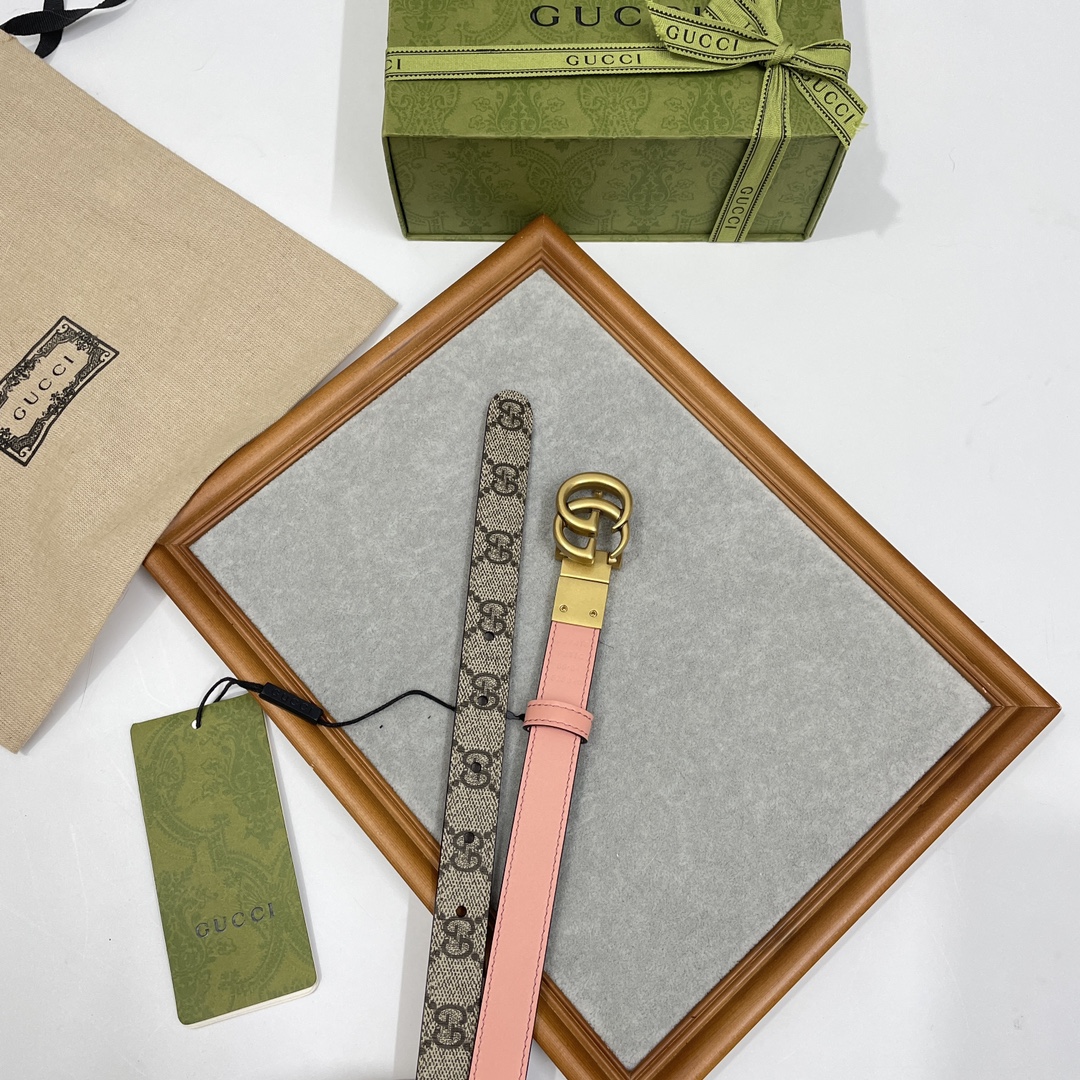 Gucci Female Basic Belt Cow Leather Brown S-m