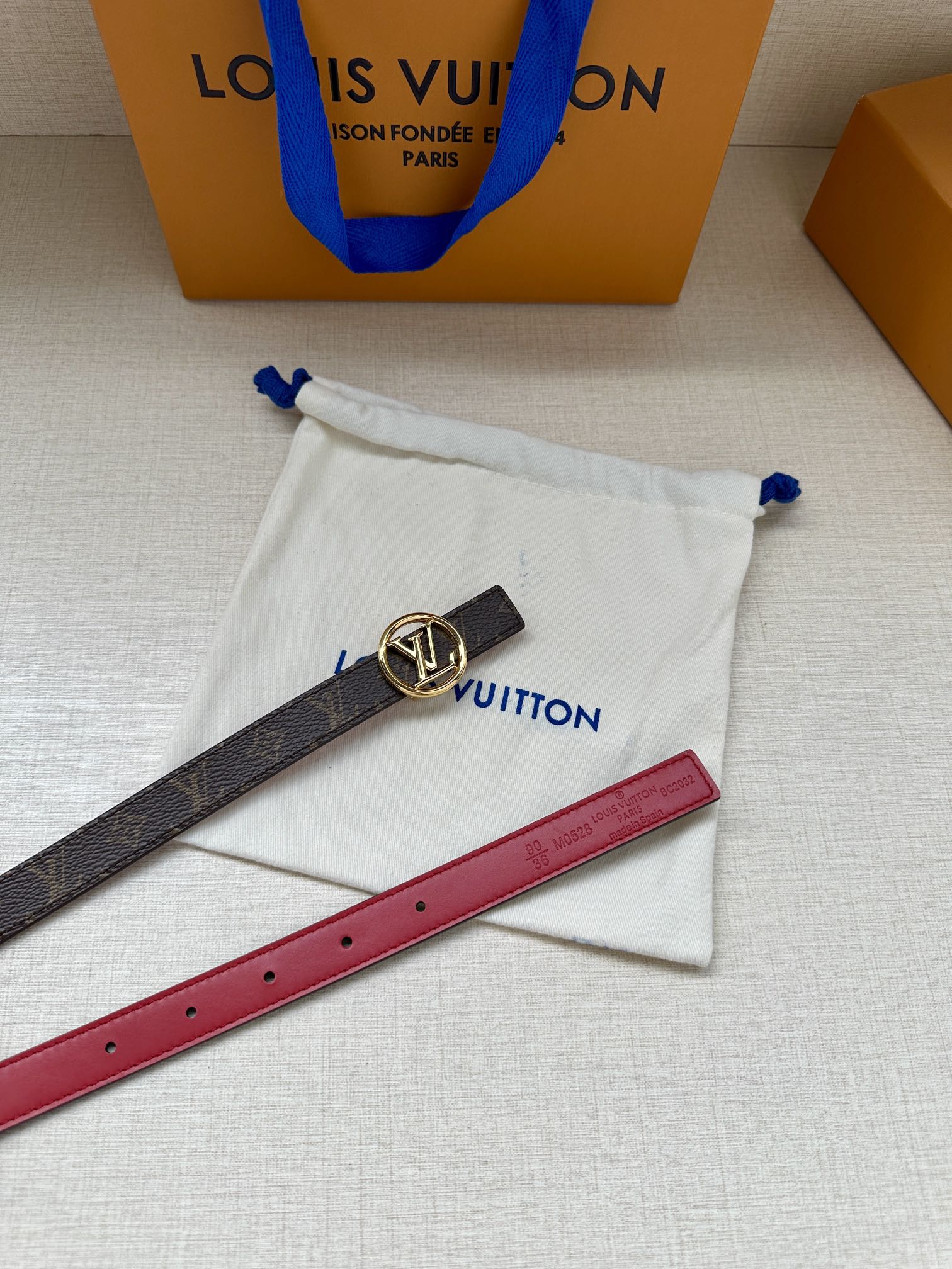 Louis Vuitton Female Basic Belt Cow Leather S-m-l