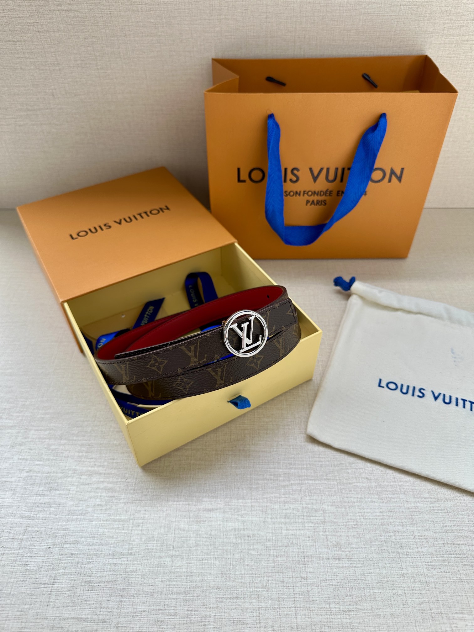 Louis Vuitton Female Basic Belt Cow Leather S-m-l