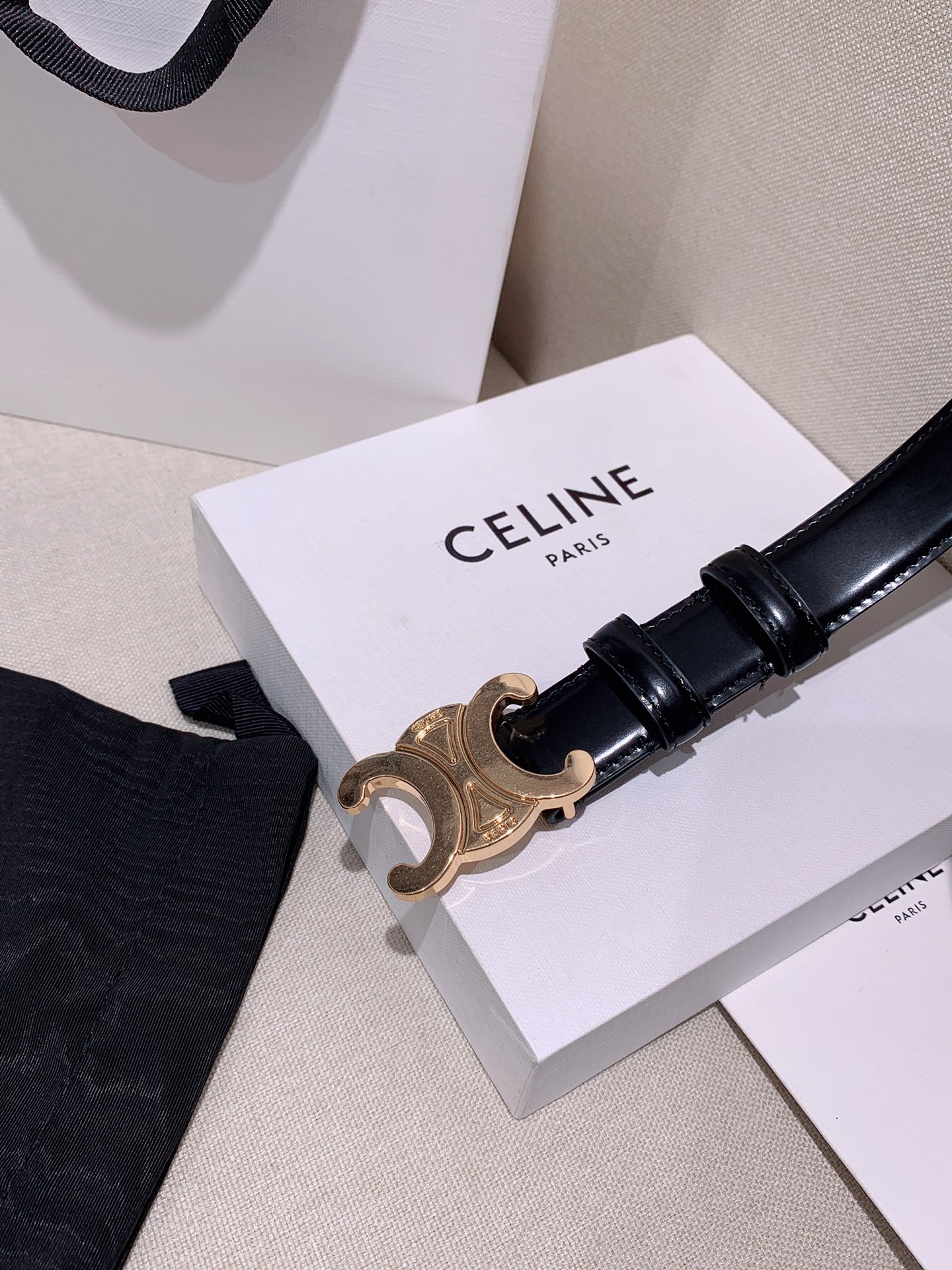 Celine Female Leather Belt Cow Leather M-l