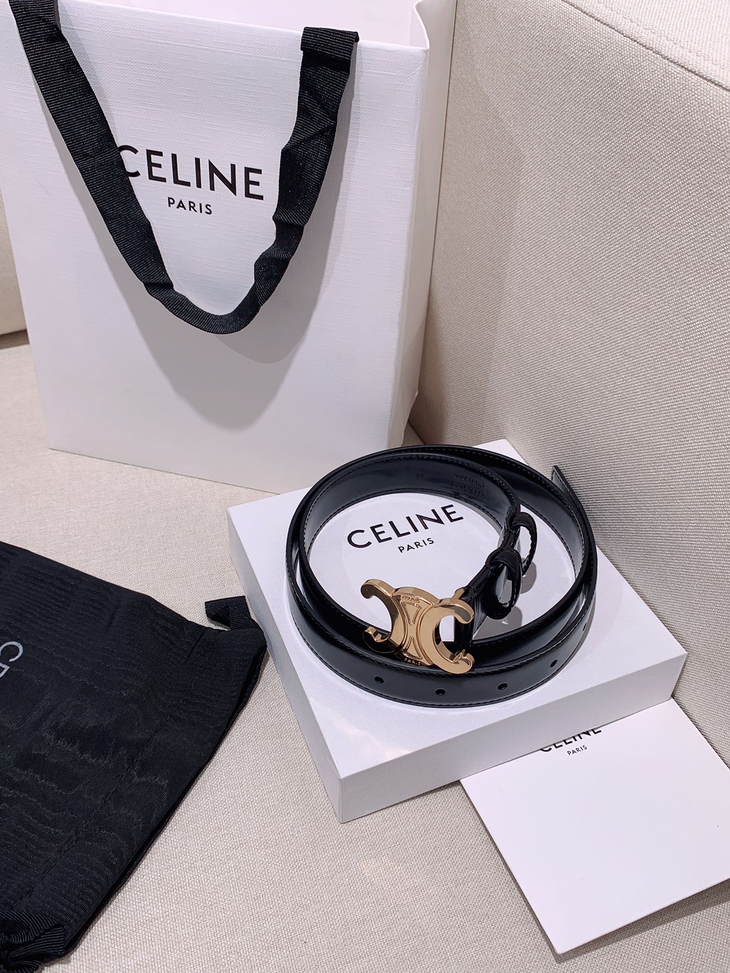 Celine Female Leather Belt Cow Leather M-l