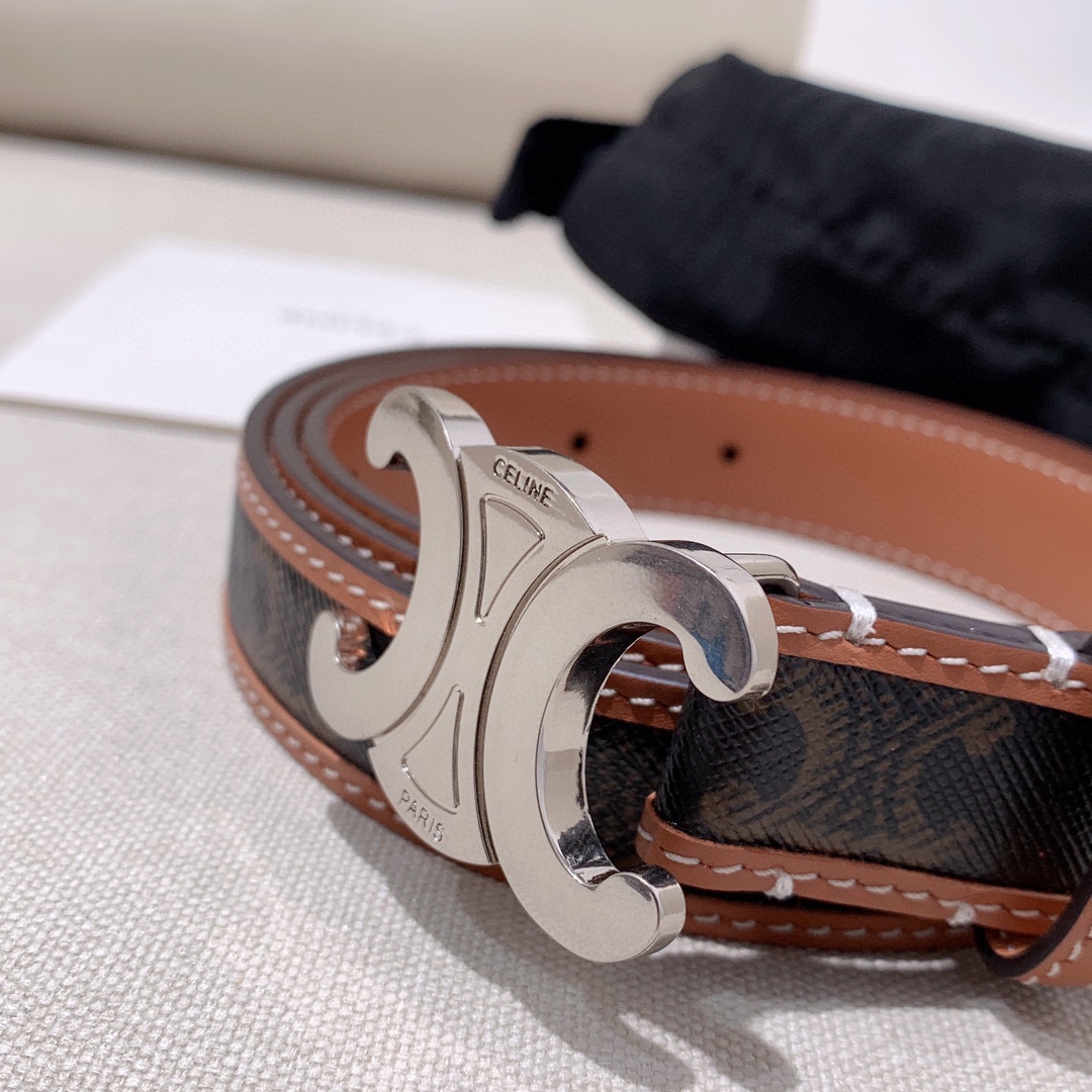 Celine Female Leather Belt Cow Leather M-l