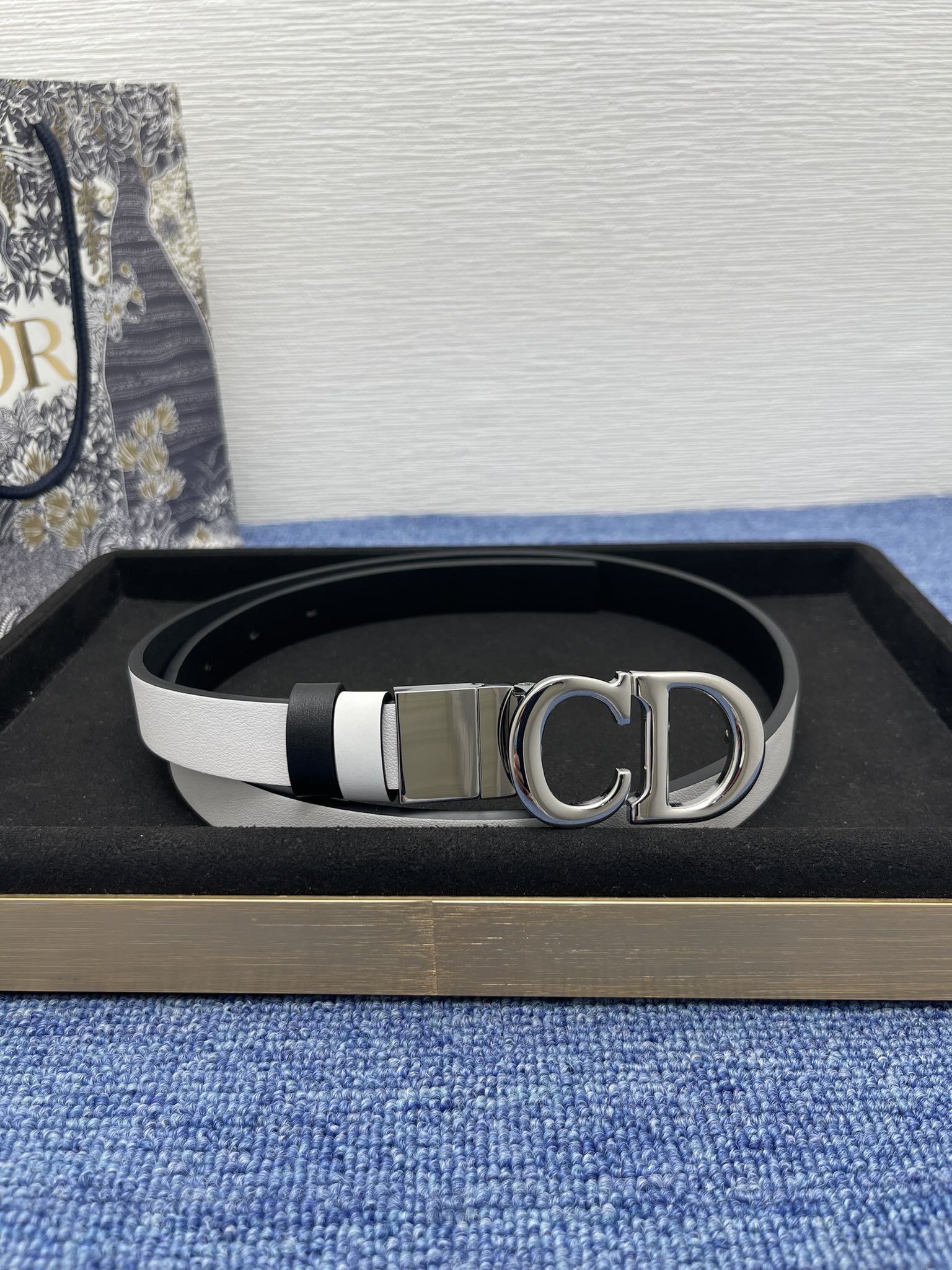 Dior Female Basic Belt Cow Leather Black Adjustable M