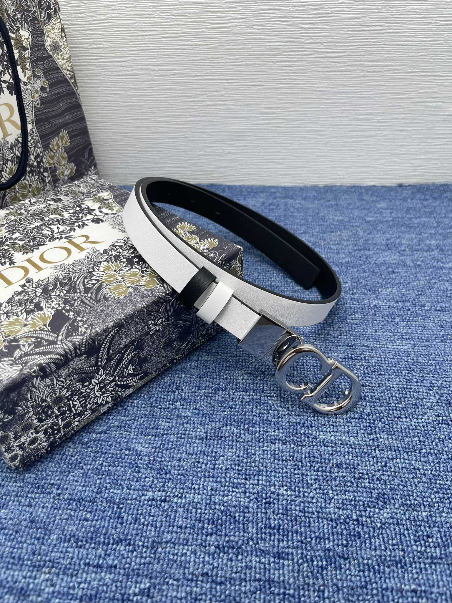 Dior Female Basic Belt Cow Leather Black Adjustable M