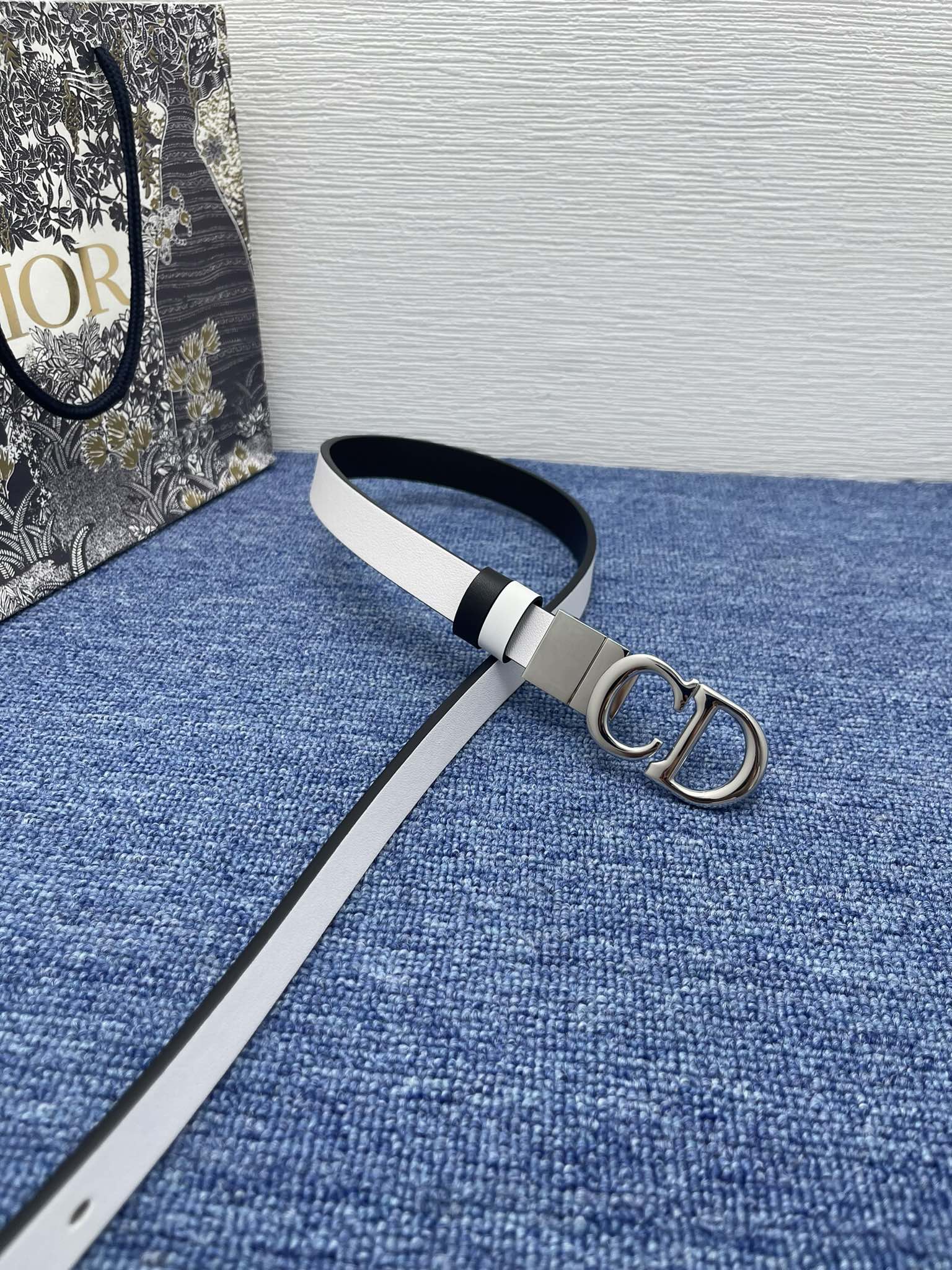 Dior Female Basic Belt Cow Leather Black Adjustable M