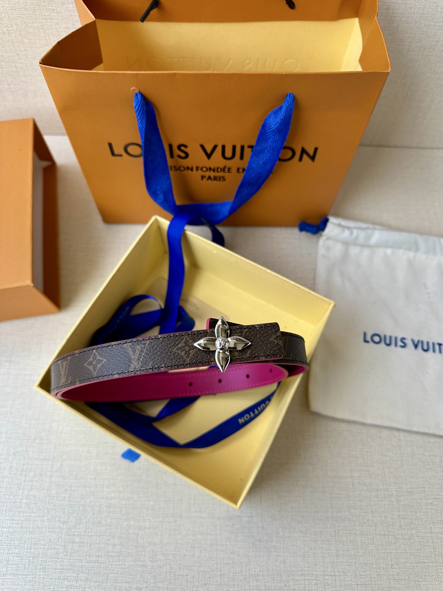 Louis Vuitton Female Basic Belt Cow Leather S-m-l