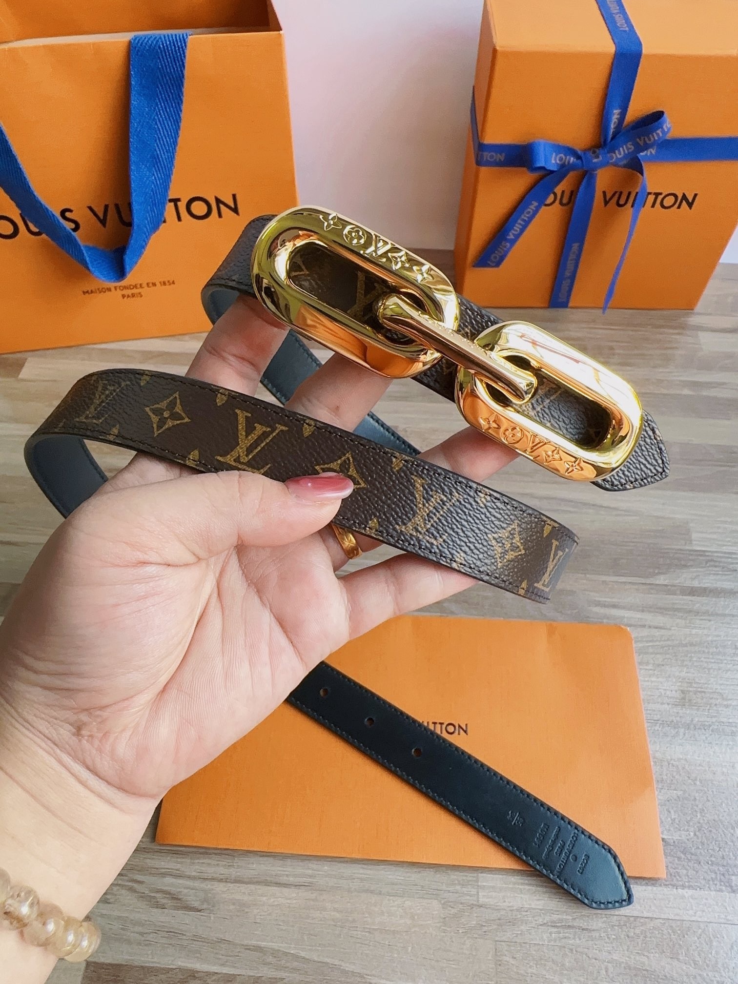 Louis Vuitton Female Basic Belt Cow Leather S-m-l