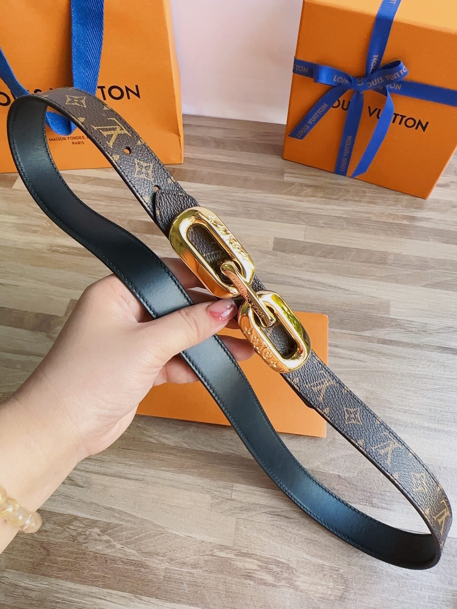 Louis Vuitton Female Basic Belt Cow Leather S-m-l