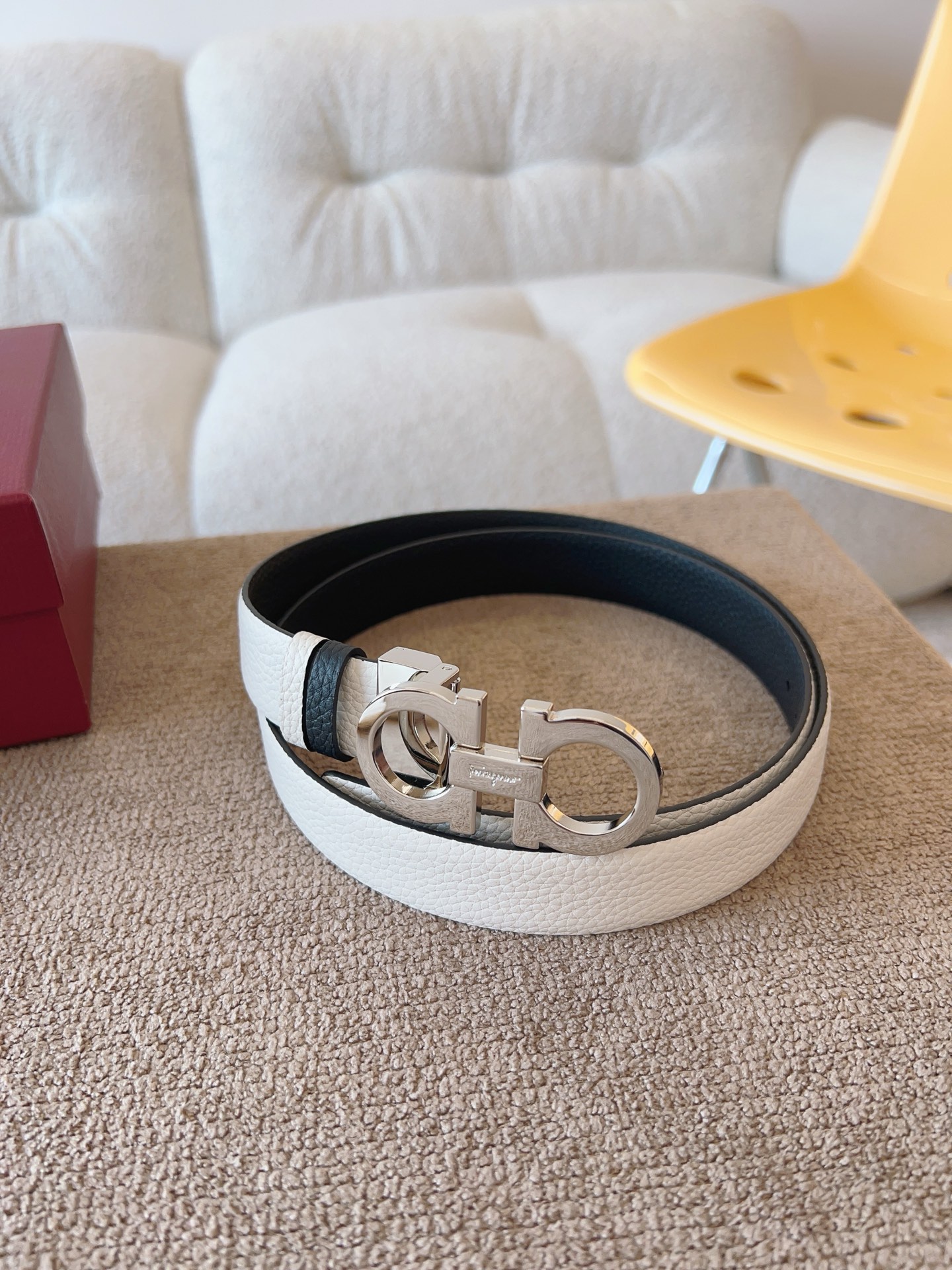 Salvatore Ferragamo Female Leather Belt Top Grain Leather M