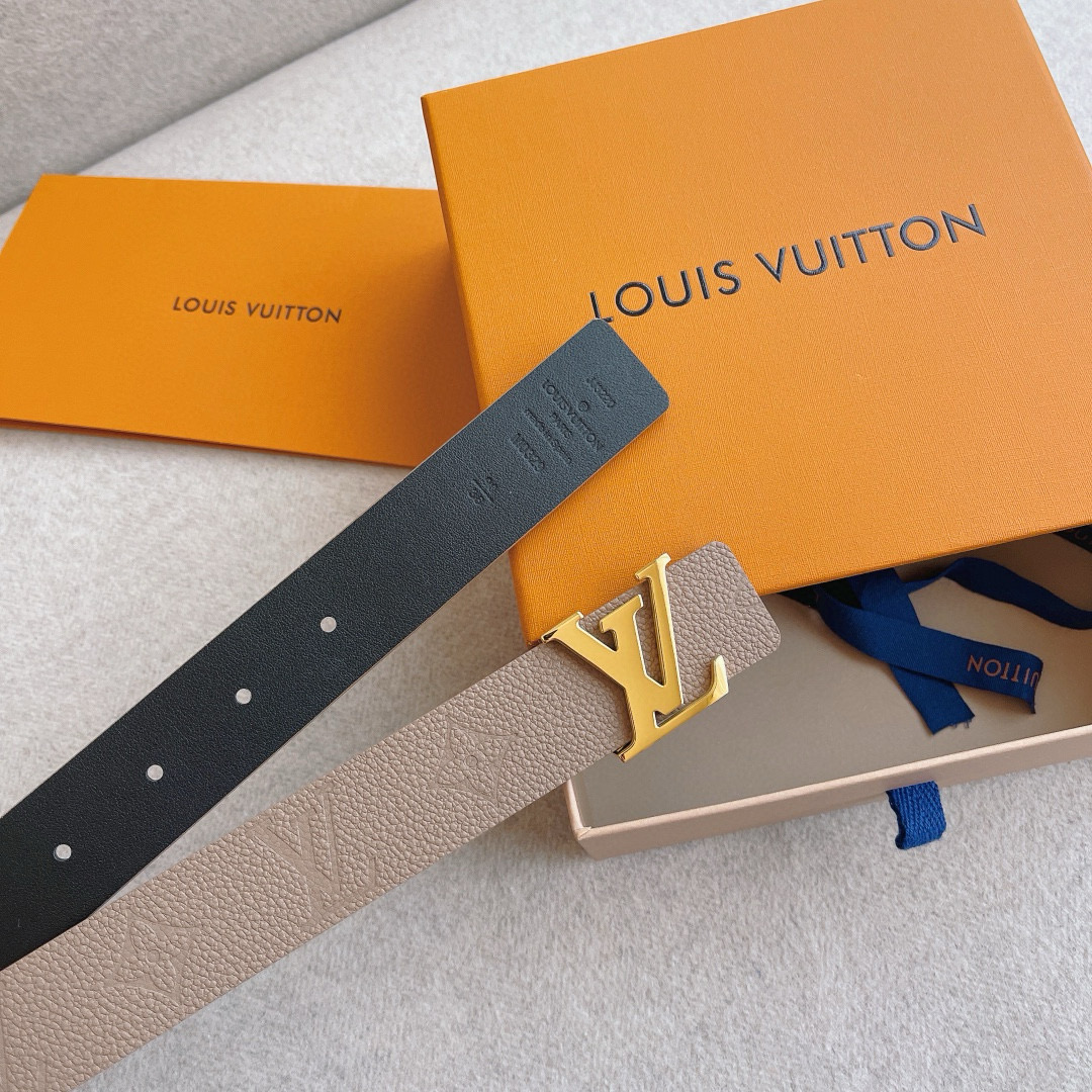 Louis Vuitton Female Basic Belt Cow Leather 30mm-m-l
