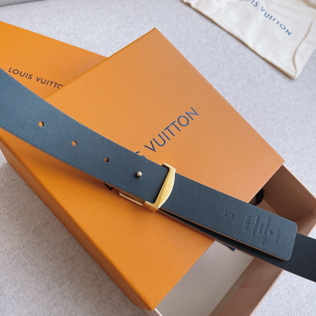 Louis Vuitton Female Basic Belt Cow Leather 30mm-m-l