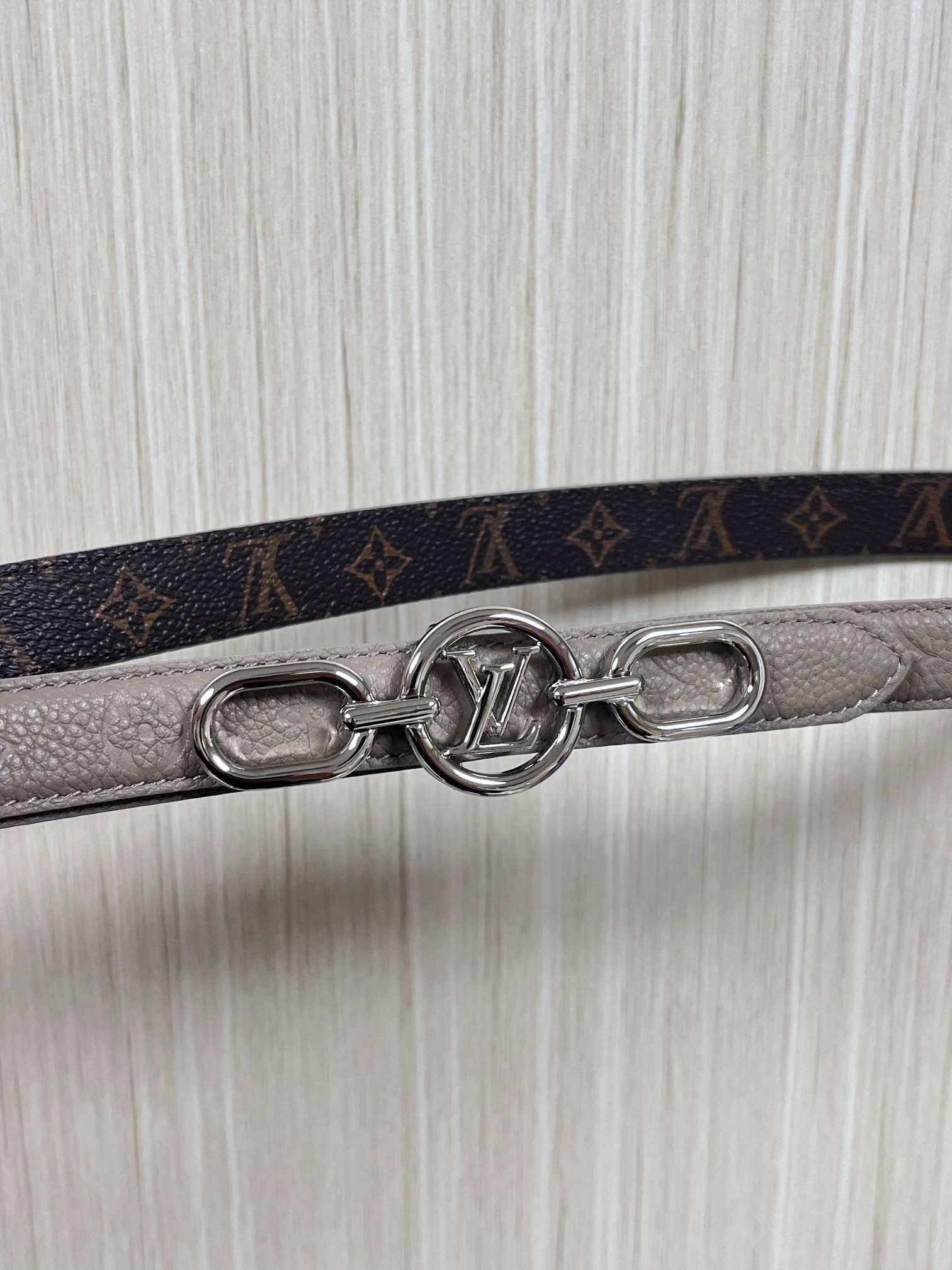 Female Basic Belt Cow Leather Gray
