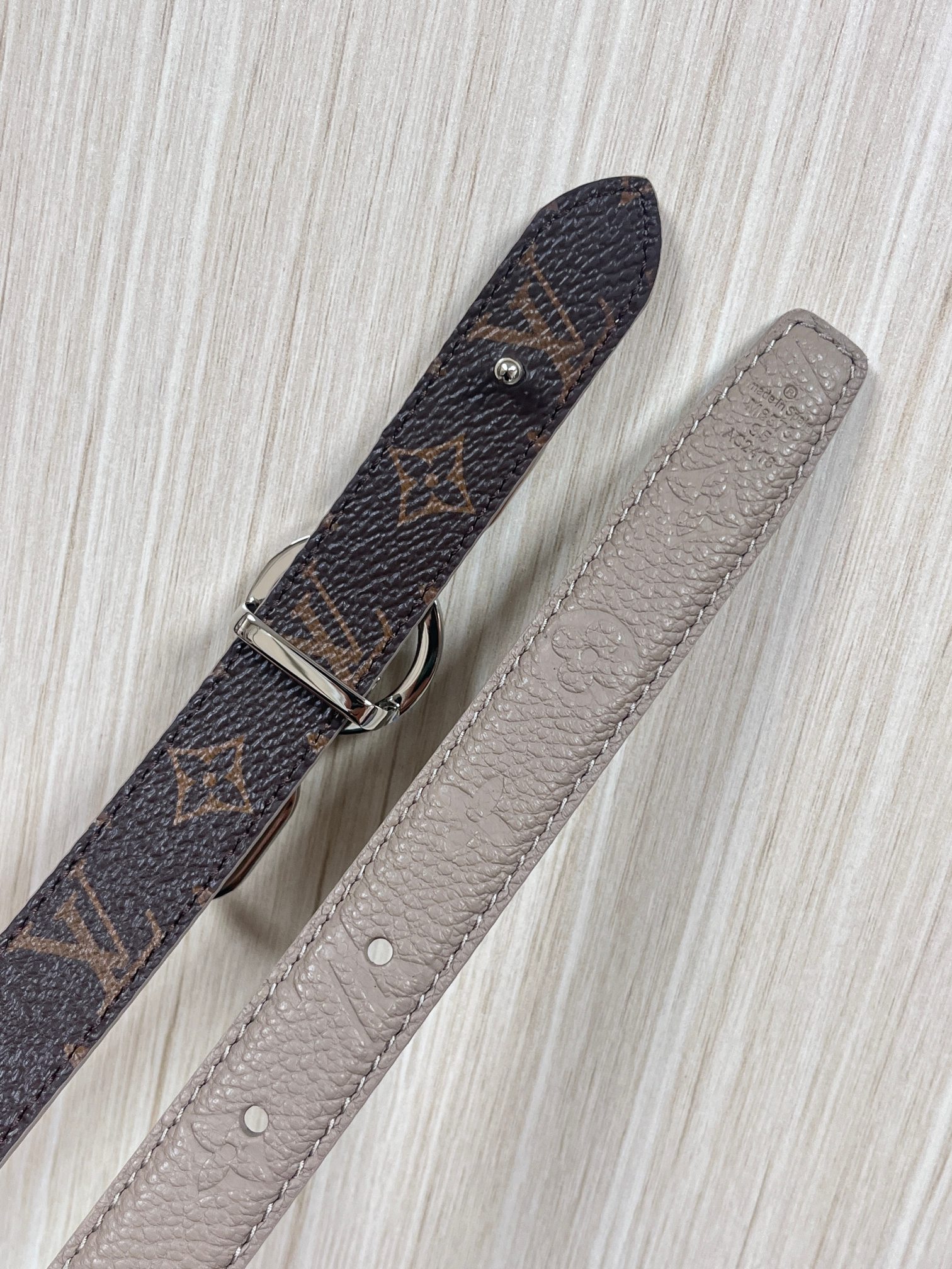 Female Basic Belt Cow Leather Gray