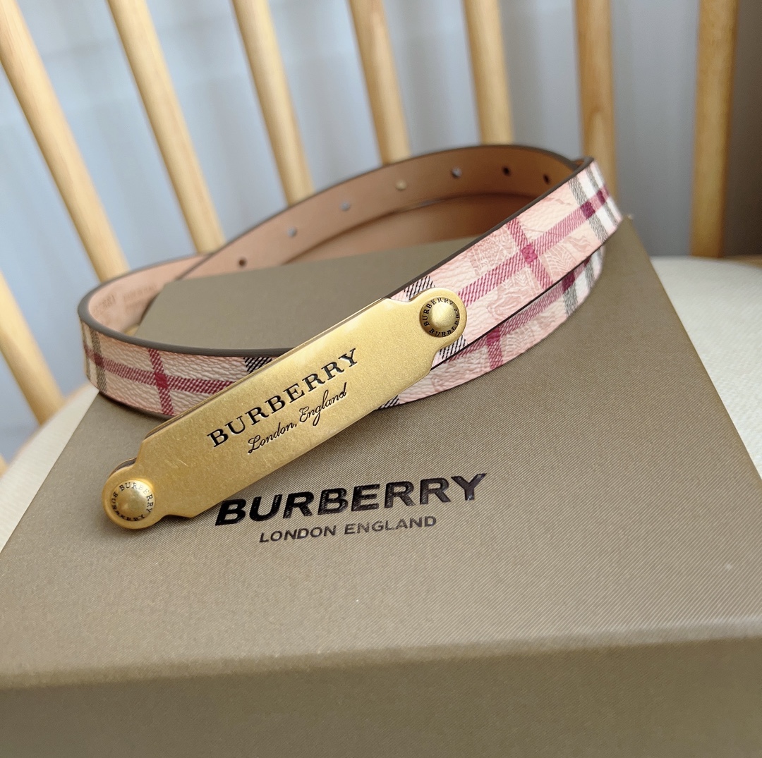 Burberry Female Basic Belt Cow Leather Narrow Width M