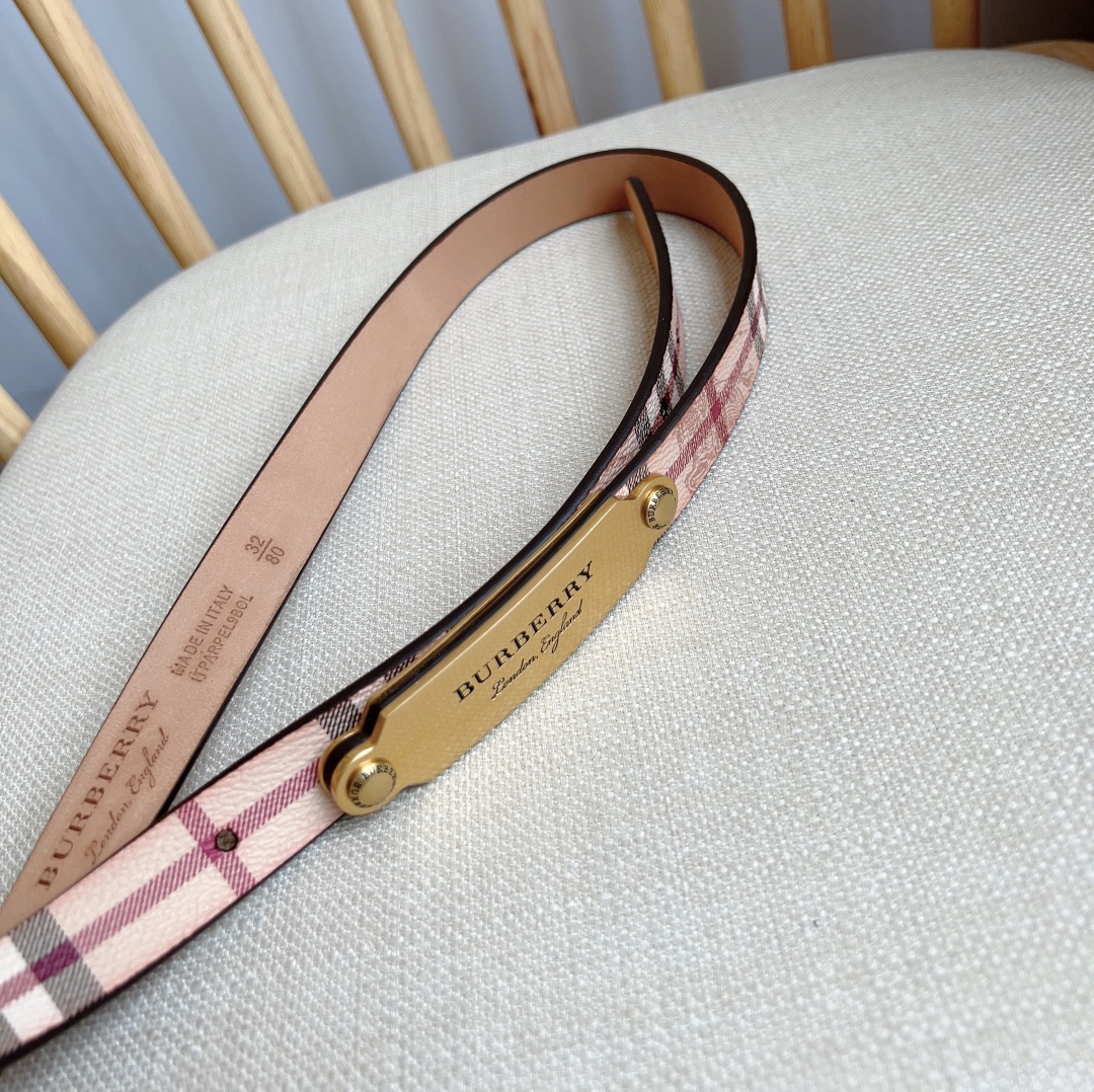 Burberry Female Basic Belt Cow Leather Narrow Width M