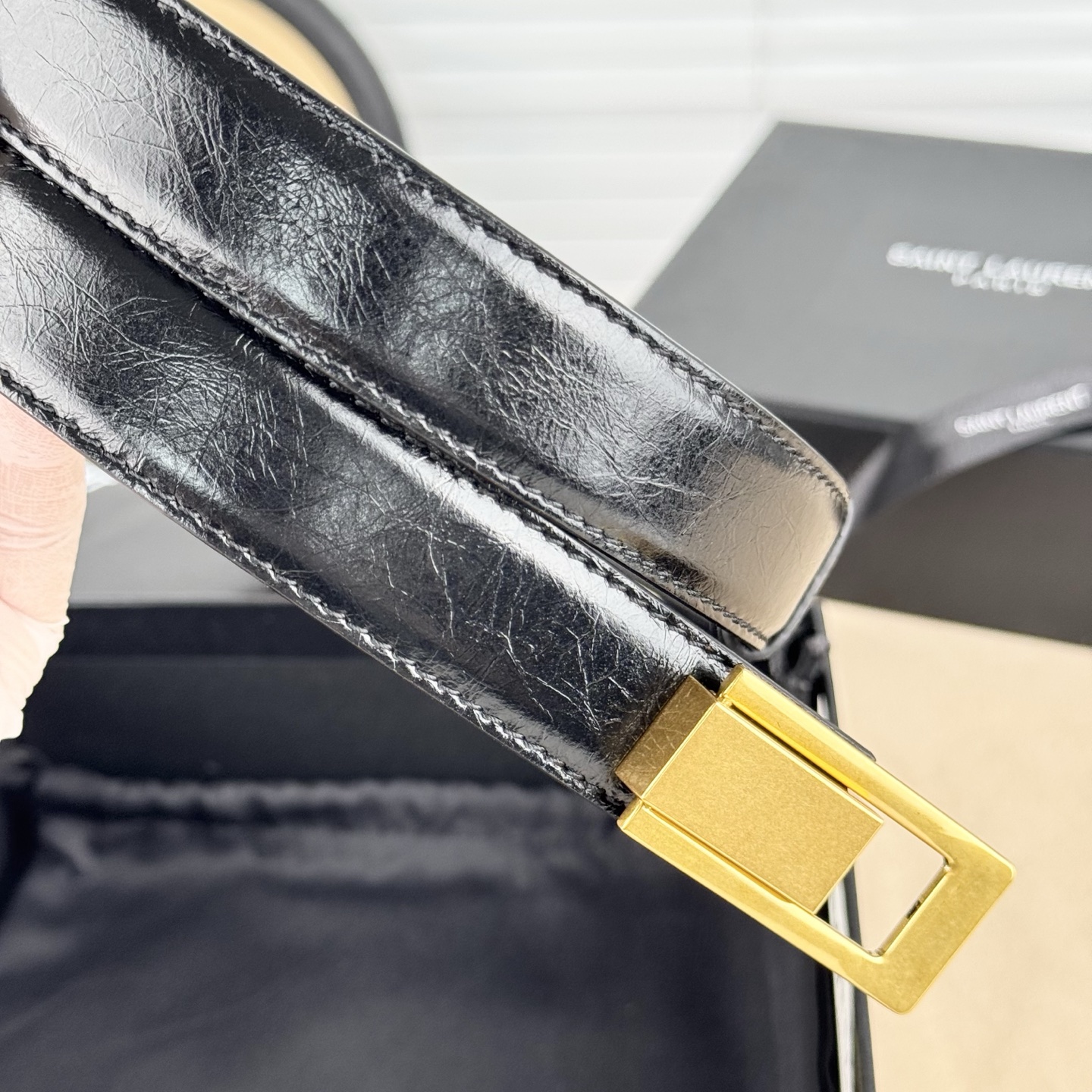 Saint Laurent Female Leather Belt S-m-l