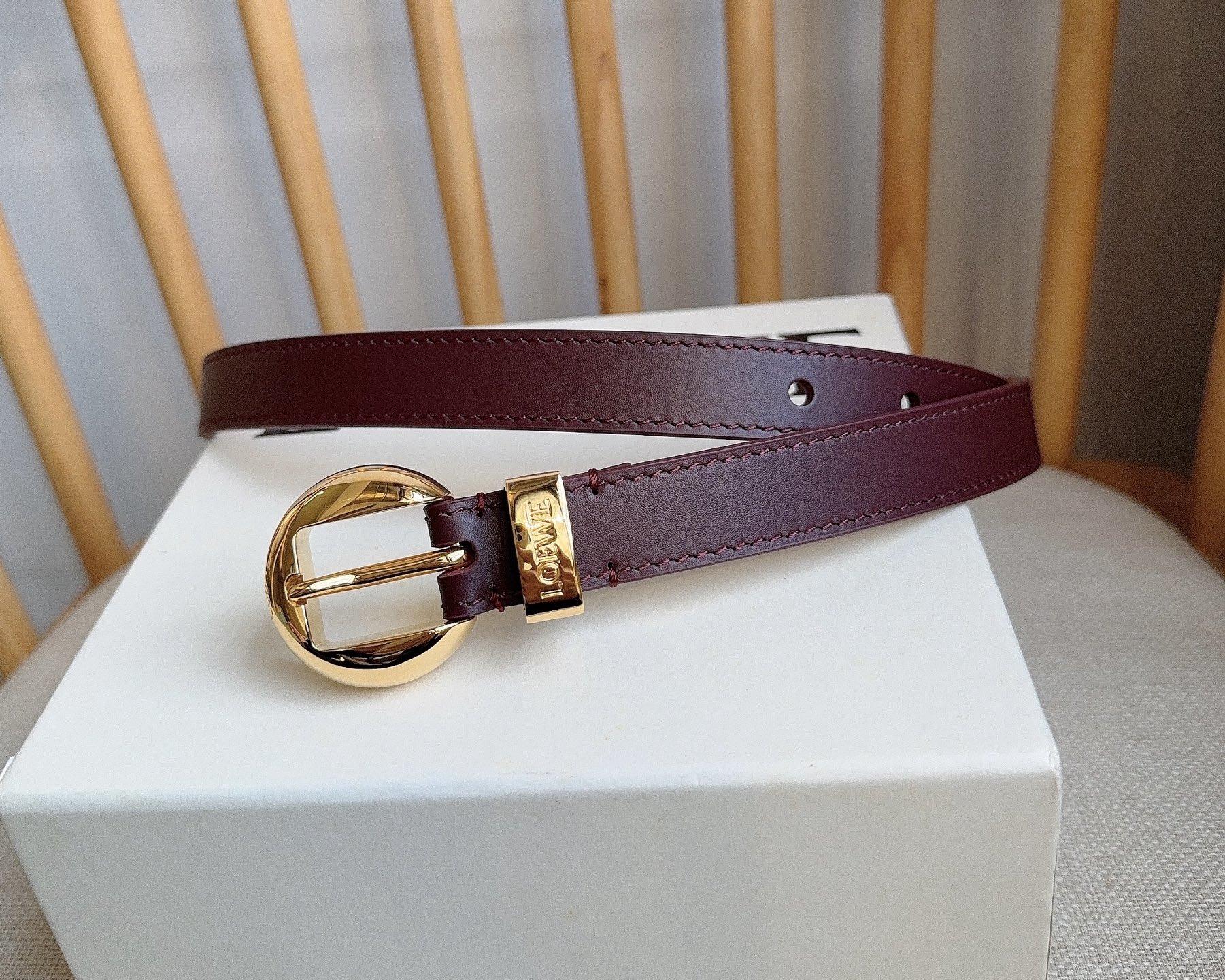 Loewe Female Pin Buckle Belt Cow Leather M-l