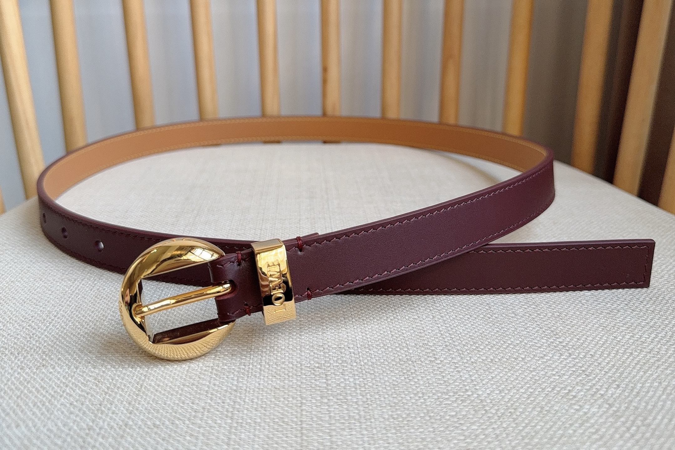 Loewe Female Pin Buckle Belt Cow Leather M-l