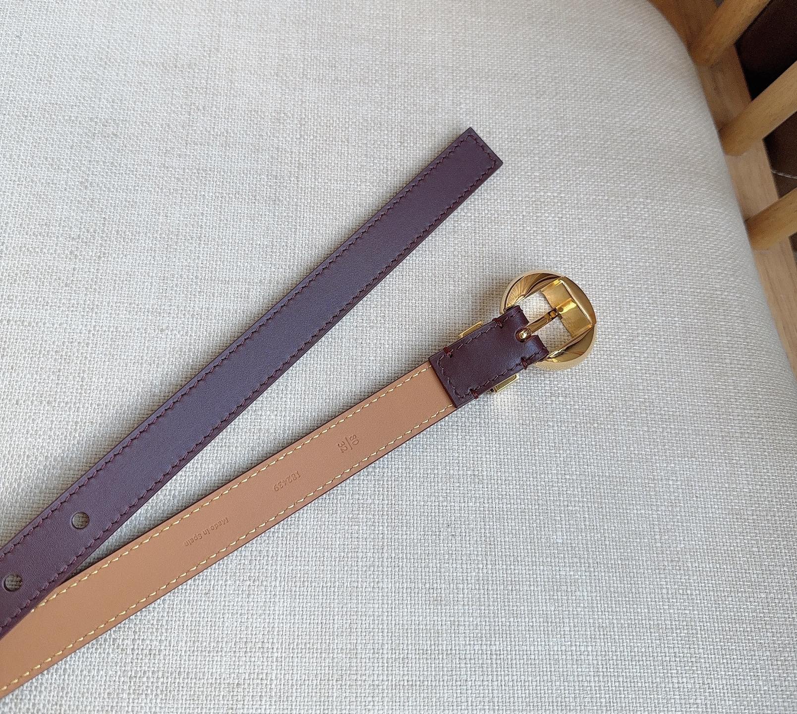 Loewe Female Pin Buckle Belt Cow Leather M-l