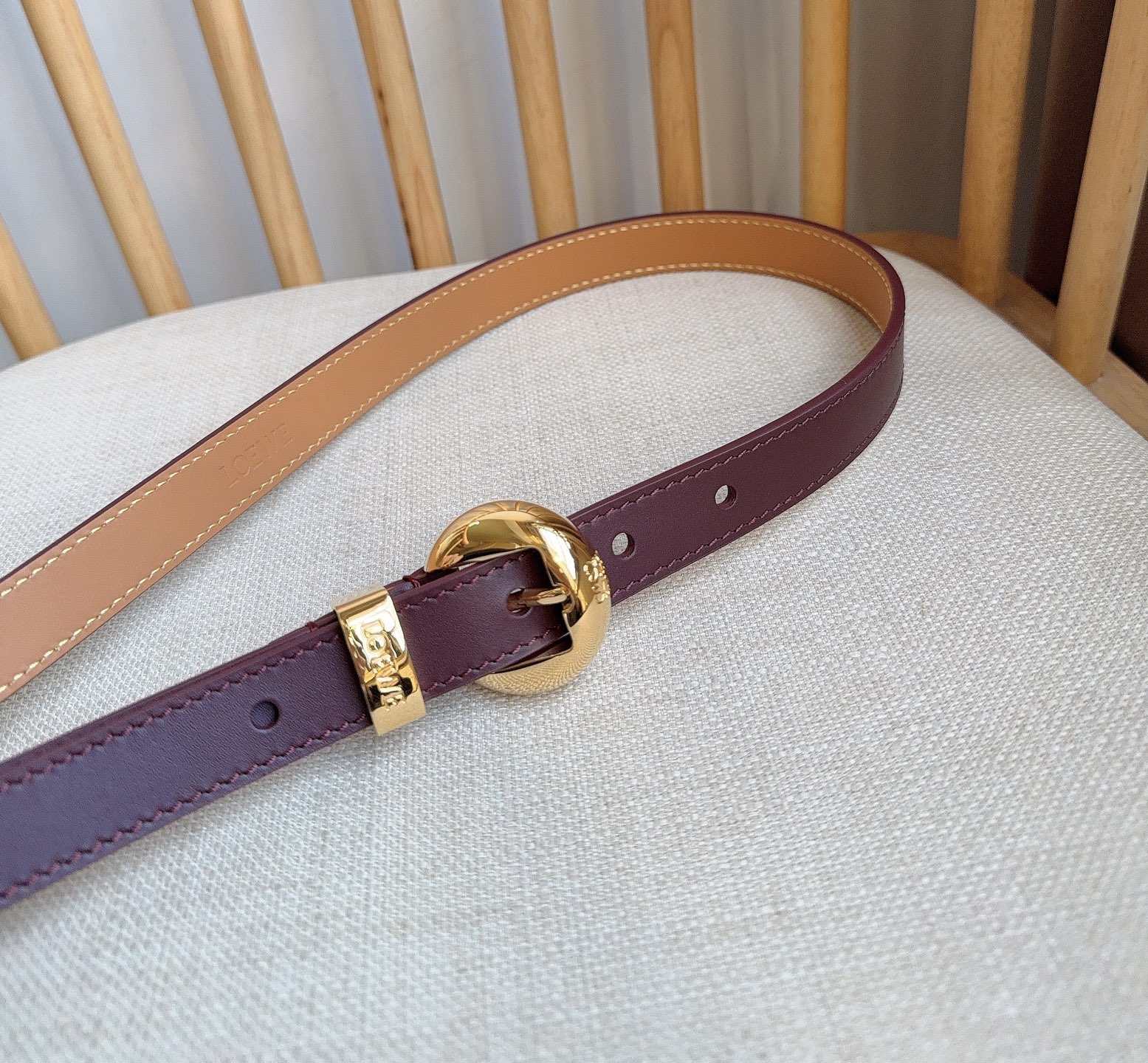 Loewe Female Pin Buckle Belt Cow Leather M-l
