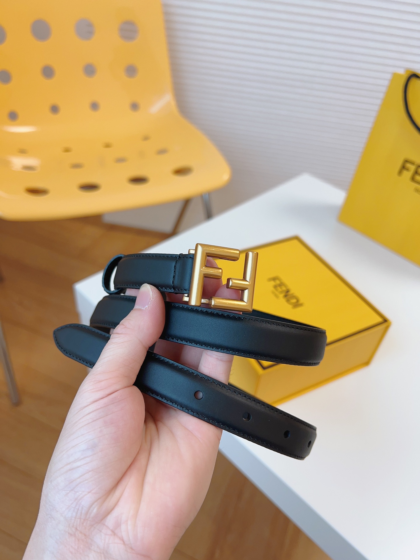 Fendi Female Leather Belt Cow Leather M