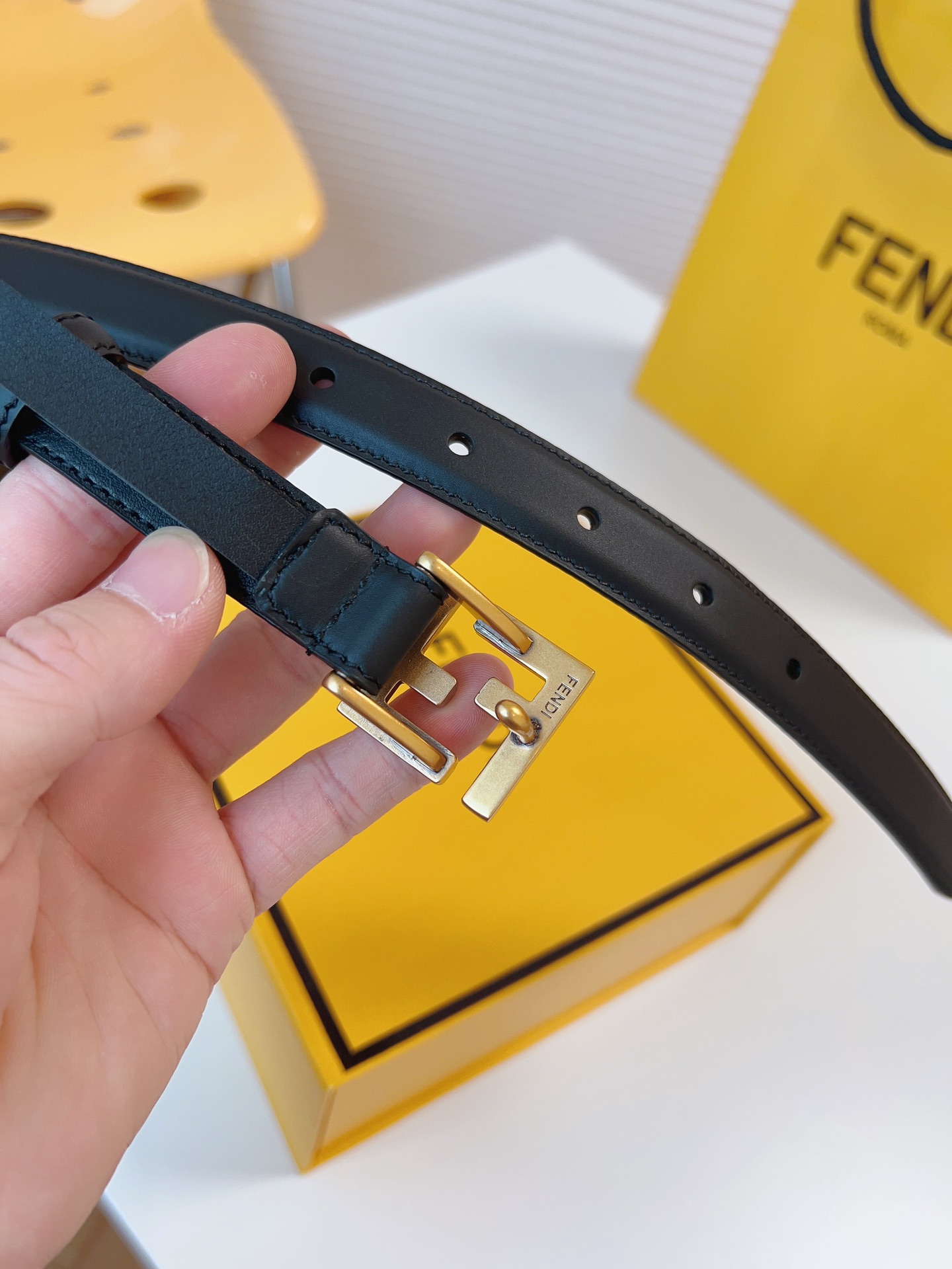 Fendi Female Leather Belt Cow Leather M