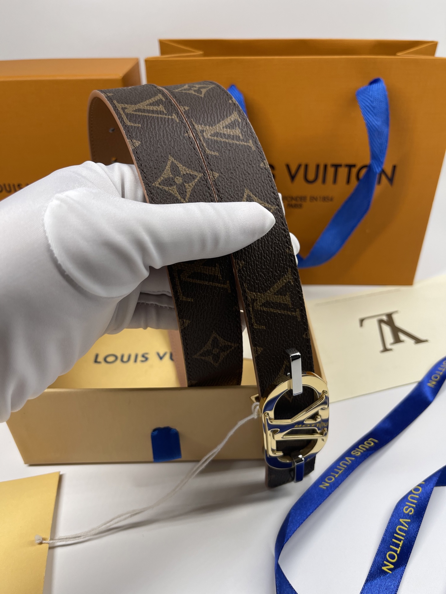 Louis Vuitton Male Basic Belt Cow Leather L