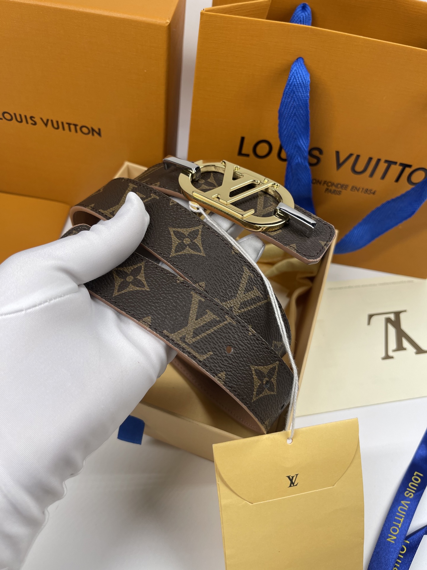 Louis Vuitton Male Basic Belt Cow Leather L