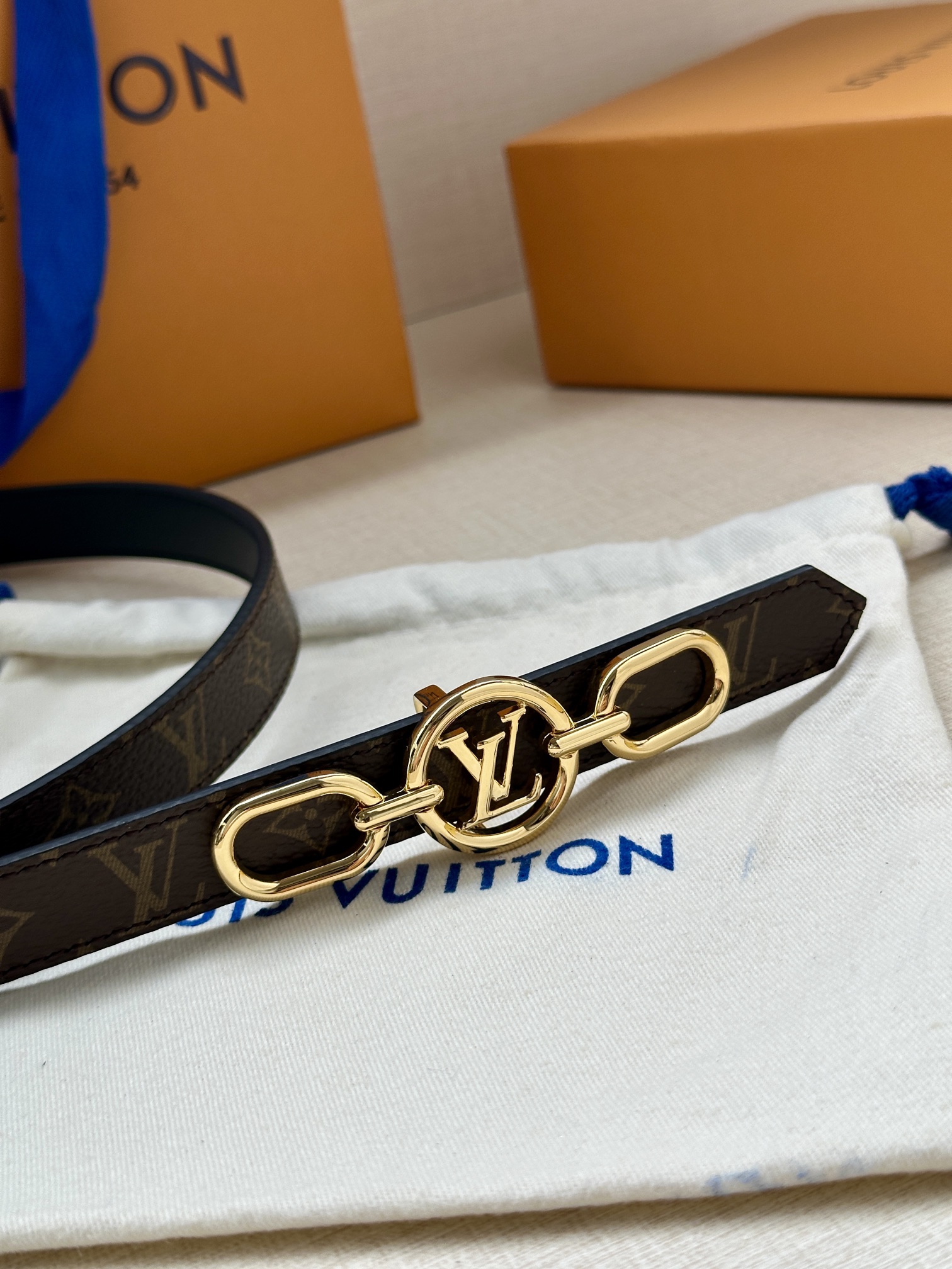 Louis Vuitton Female Basic Belt Cow Leather M-l